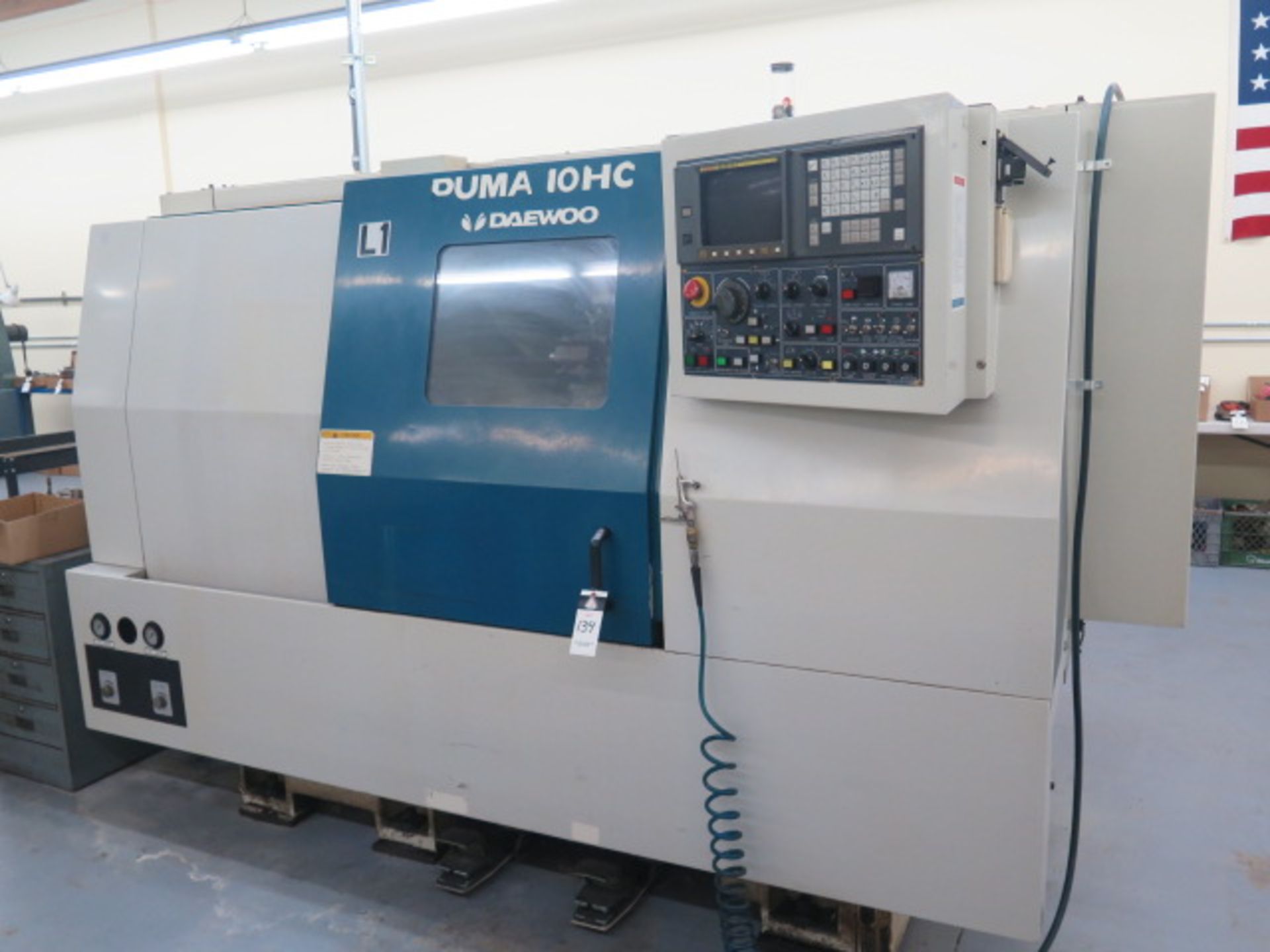 1996 Daewoo PUMA10HC CNC Turning Center s/n PH100607 w/ Fanuc Series 0-T Controls, Tool Presetter, - Image 3 of 10