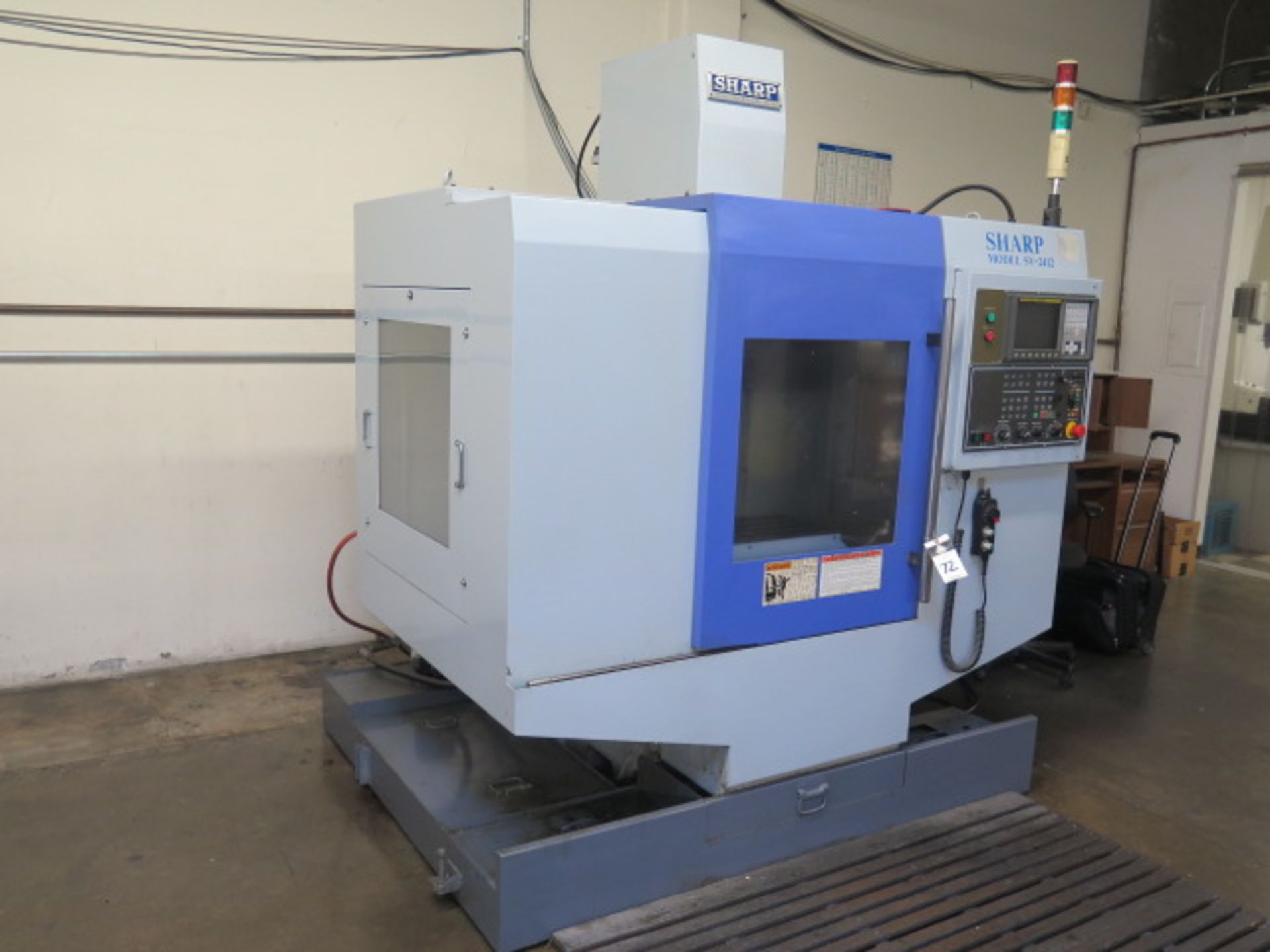 2005 Sharp SV-2412 CNC Vertical Machining Center s/n 30900338 w/ Fanuc Series 0i Mate-MB Controls, - Image 2 of 12