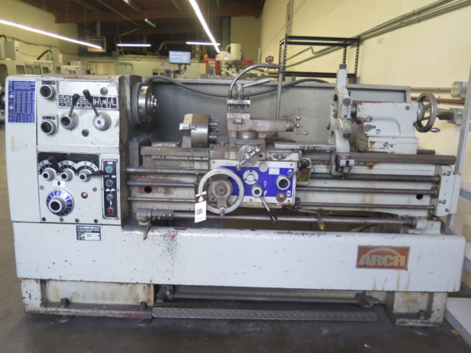 1995 Acra 13” x 46” Geared Head Gap Bed Lathe s/n 9530007 w/ 35-2000 RPM, Inch/mm Threading,