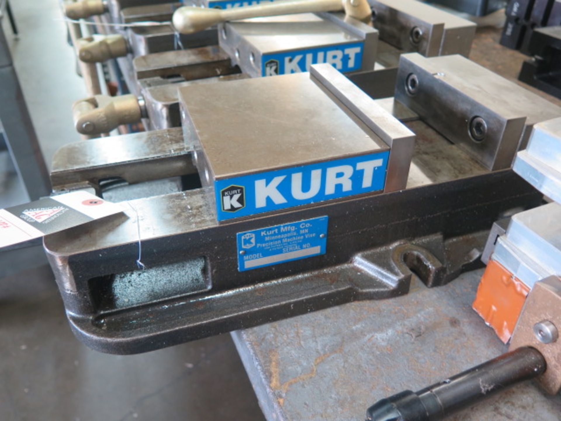 Kurt Matched Set mdl. D675 6" Angle-Lock Vises (2 - Consecutive Serial Numbers) - Image 2 of 5