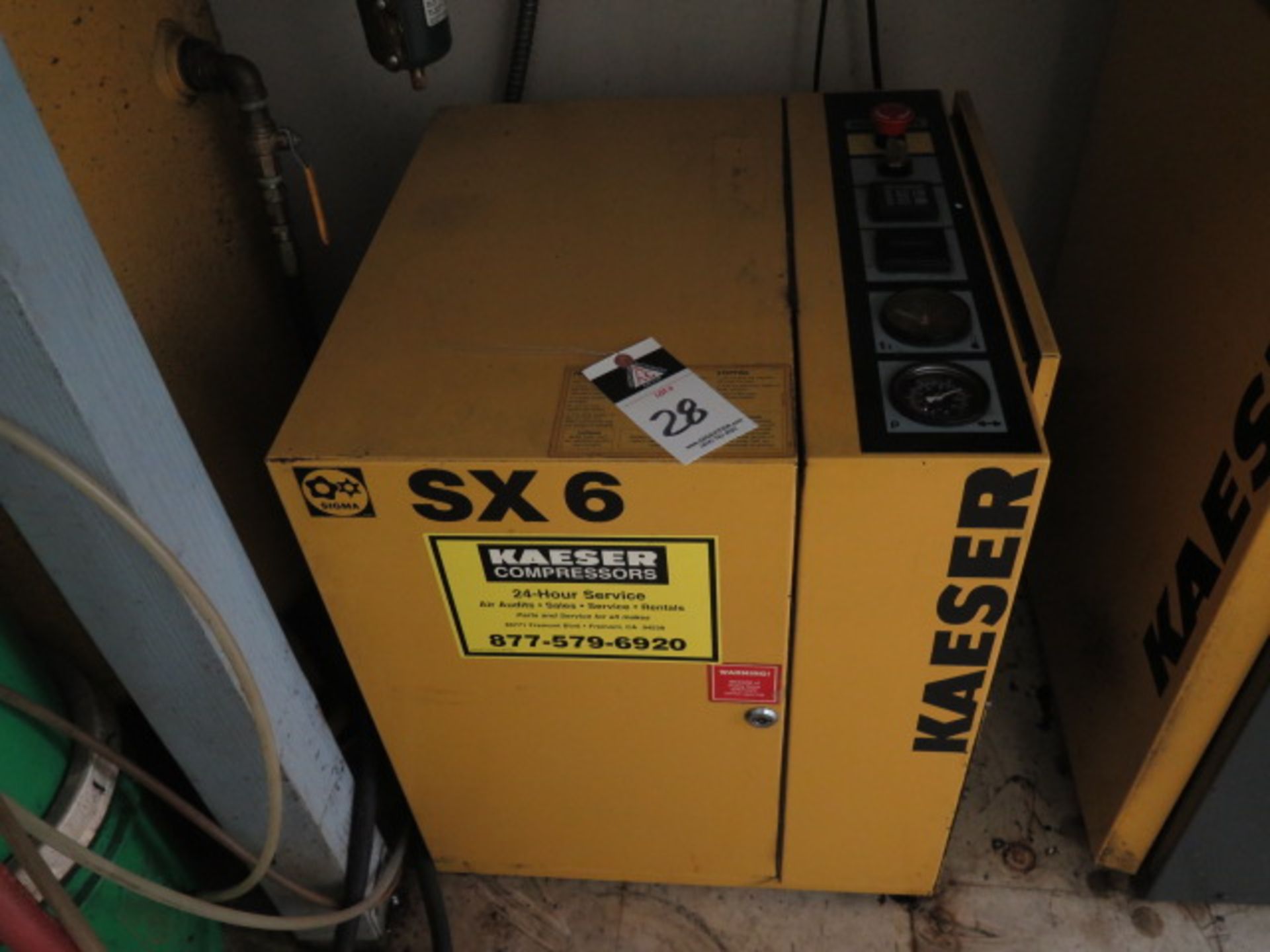 2001 Kaeser SX6 5Hp Rotary Air Compressor s/n 1065 w/ 43,839 Metered Hours, Kaeser TA11 Refrigerated - Image 2 of 8