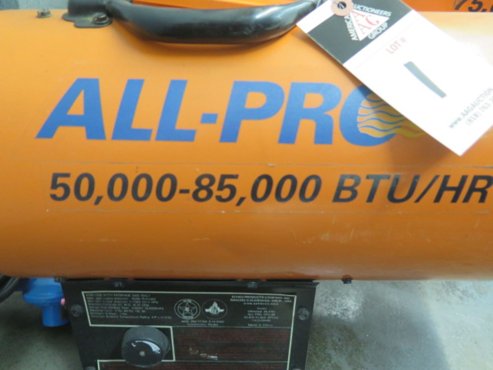 All-Pro 50,000-85,000 BTU Propane Fired Heater - Image 2 of 2
