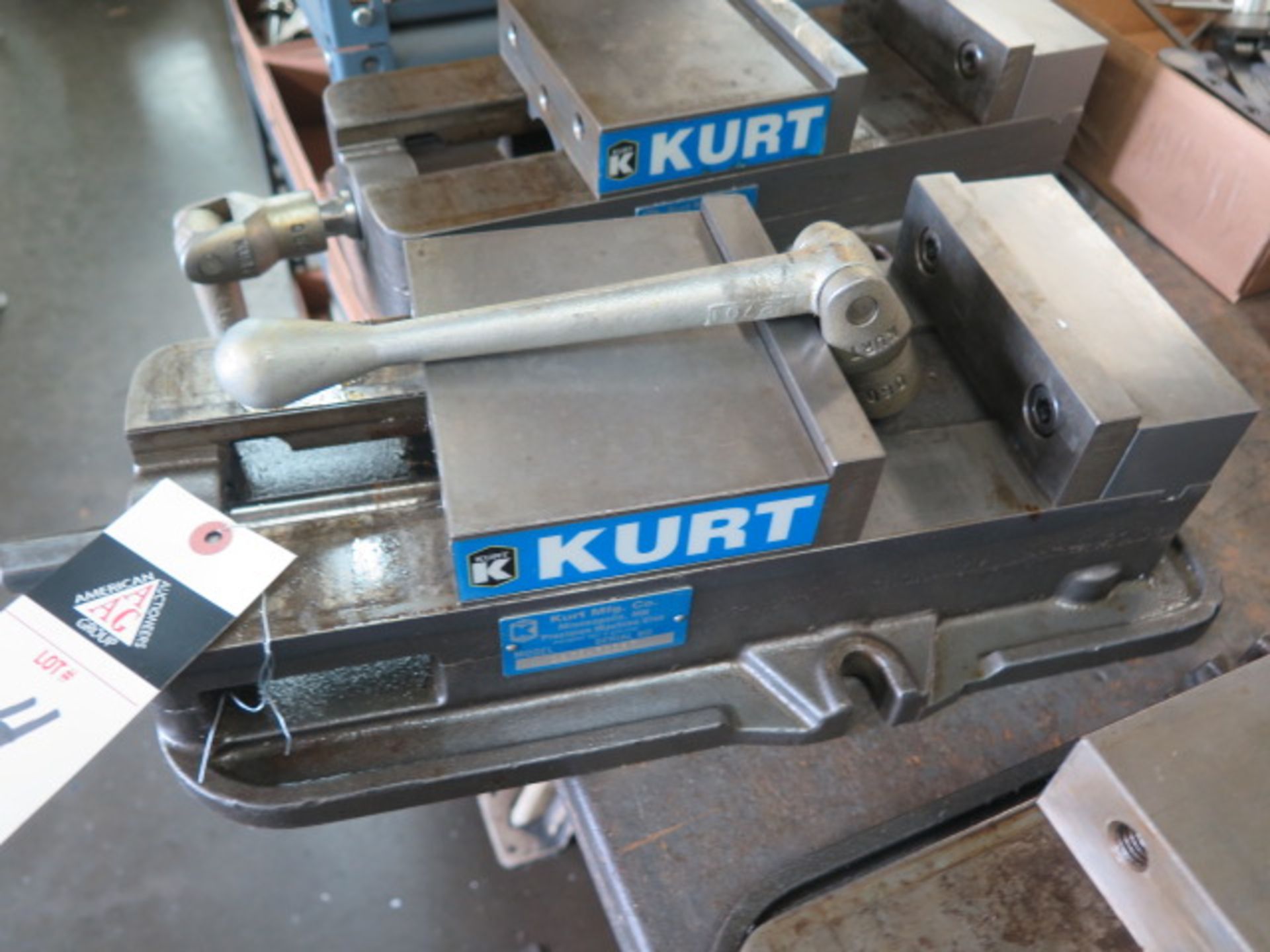 Kurt Matched Set mdl. D675 6" Angle-Lock Vises (2 - Consecutive Serial Numbers) - Image 2 of 5