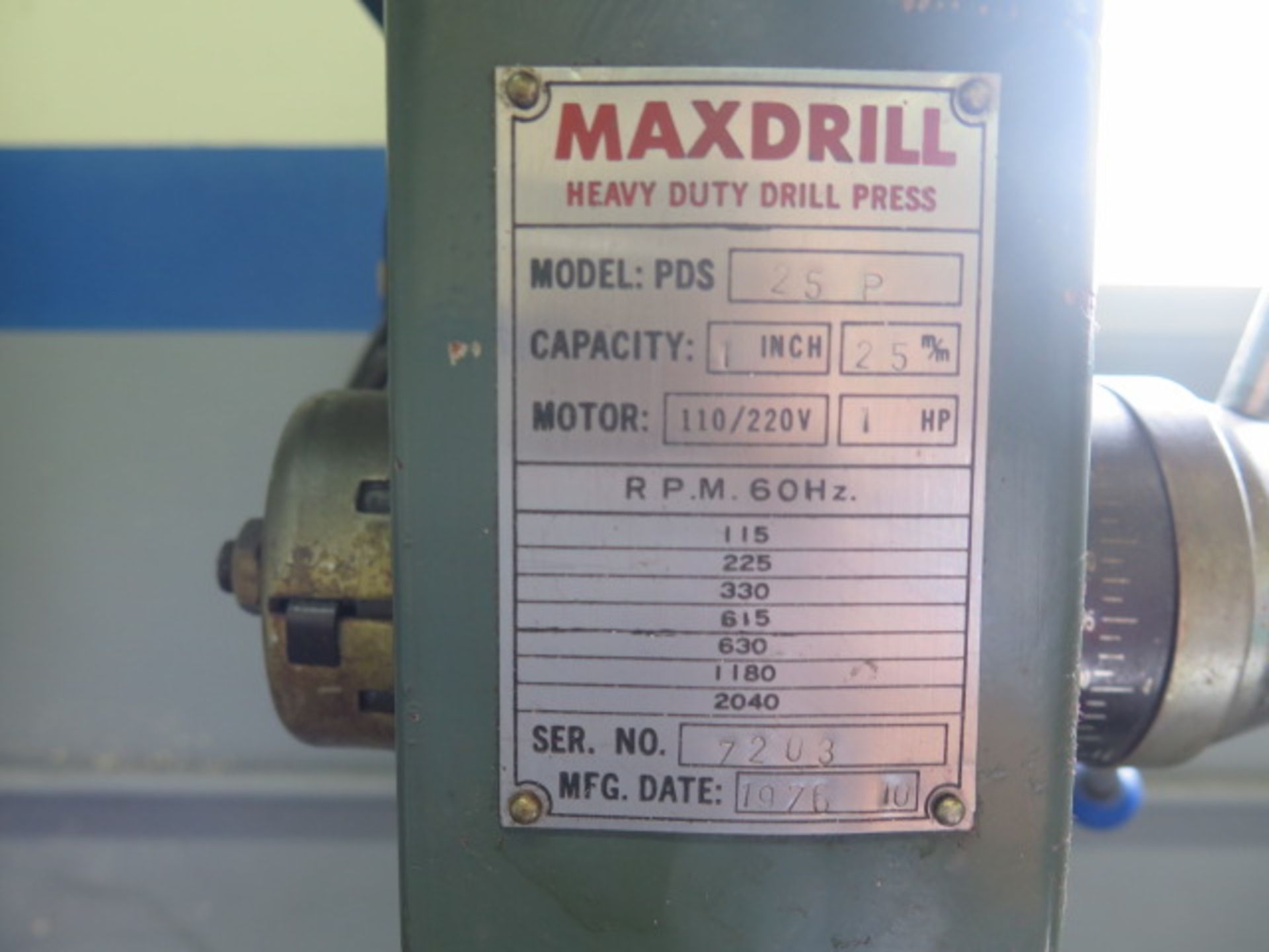 Maxdrill mdl. PDS25P Pedestal Drill Press - Image 4 of 4