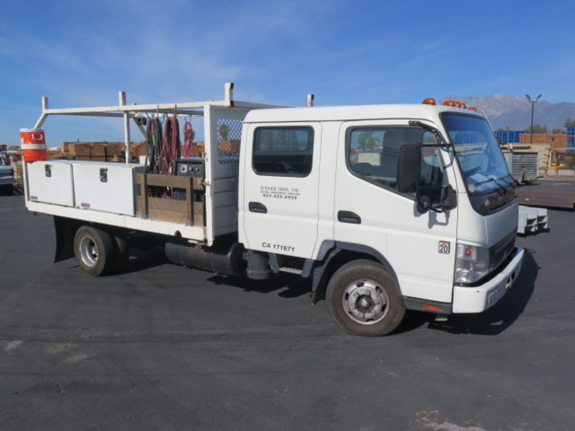 2007 Mitsubishi Fuso FE8410 Dual Cab Diesel Service Truck Lisc# 8G52170 w/ Diesel Engine,