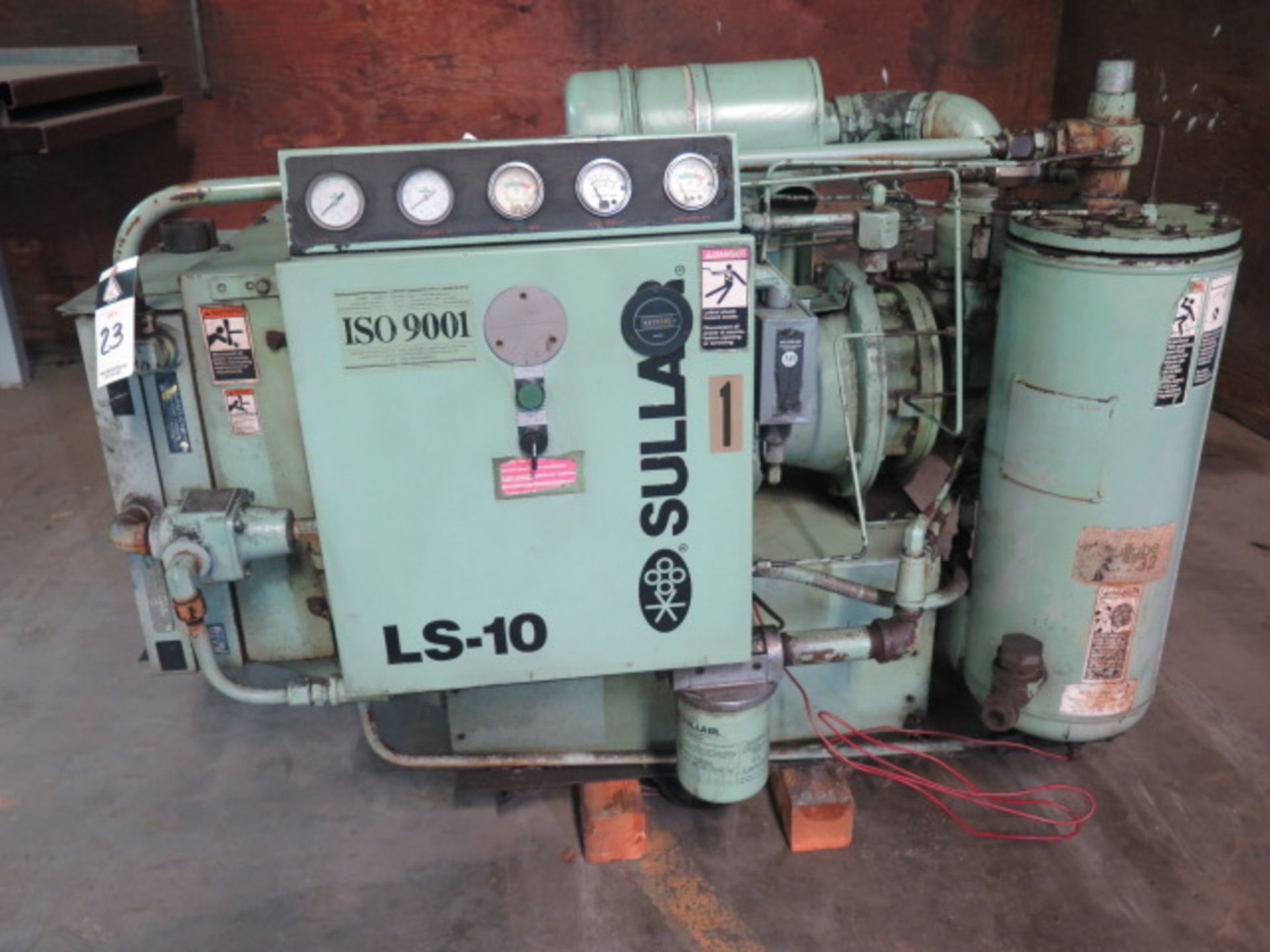 Sullair LS-10 40Hp Rotary Vane Air Compressor (NEEDS MAIN SEAL) w/ 4327 Hours