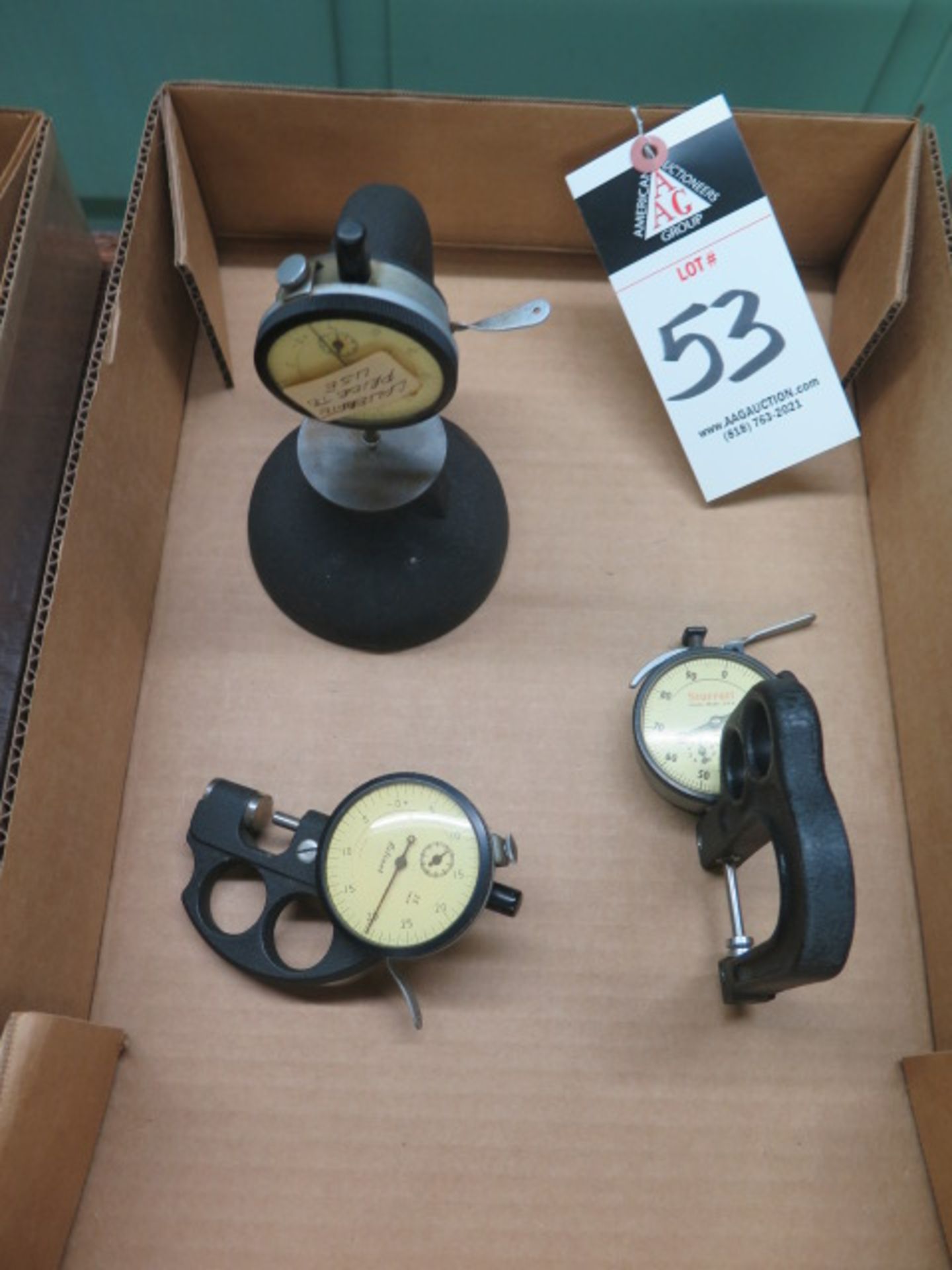 Dial Indicator Stand and (2) Dial Snap Gages