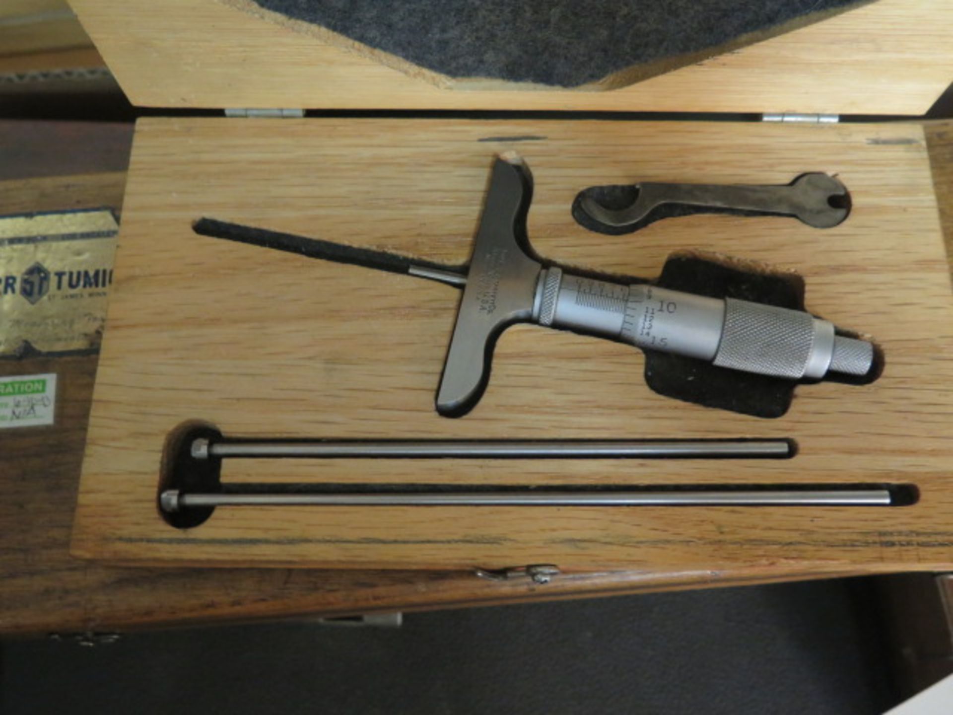 Fowler 0-6” and Starrett 0-3” Depth Mics, Scherr Tumico 1.5”-40” ID Mic - Image 4 of 5