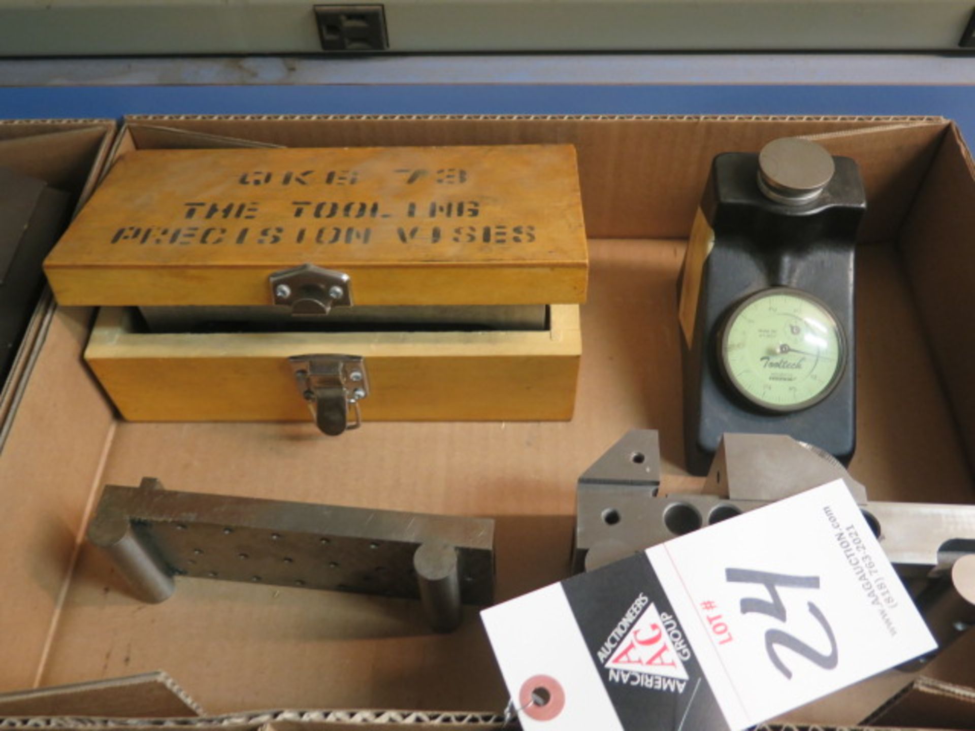 Precision Sine Vise, Precision Machinists Vise, Sine Table and Tooltech Dial Gage