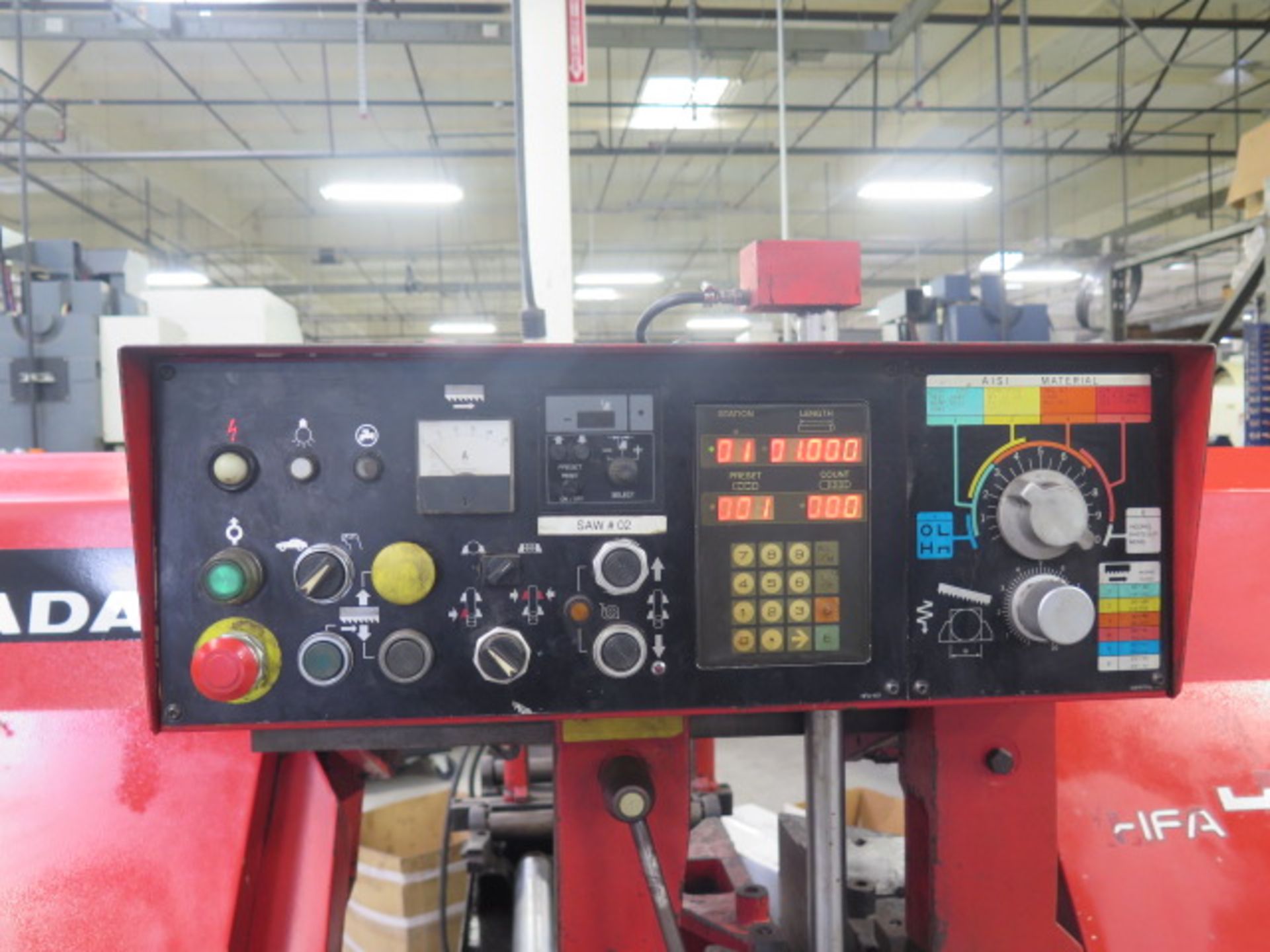 Amada HA-400W 16” Automatic Hydraulic Horizontal Band Saw s/n 40660140 w/ Amada Controls, - Image 6 of 11