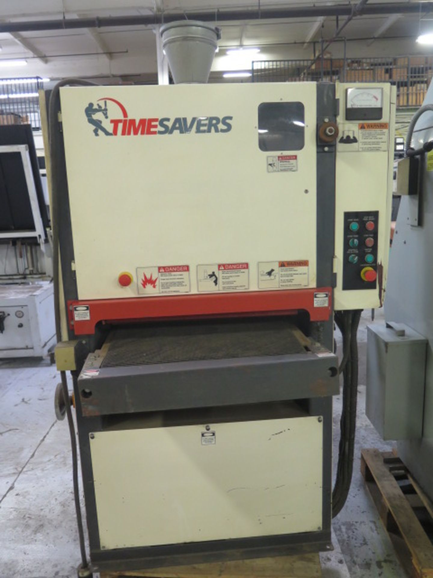 Timesavers mdl. 1211-12-0 12” Belt Grainer s/n 29913 w/ Cat mdl. C-5 Water-Filtered Dust Collector - Image 2 of 9