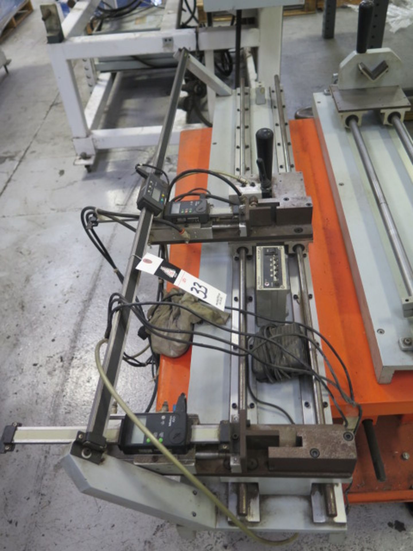 Custom Inspection Fixture w/ Mitutoyo Digital Scales and Pneumatic Clamping