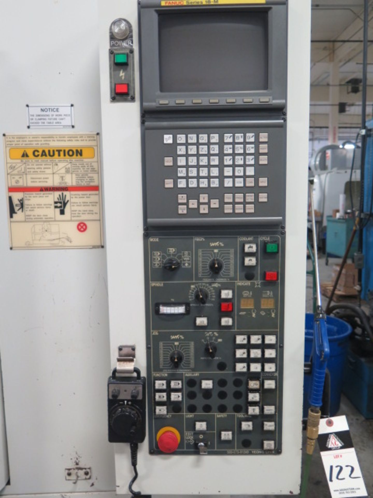 2000 Supermax FV56A 2-Pallet CNC Vertical Machining Center s/n 005096 w/ Fanuc Series 18-M Controls, - Image 9 of 13