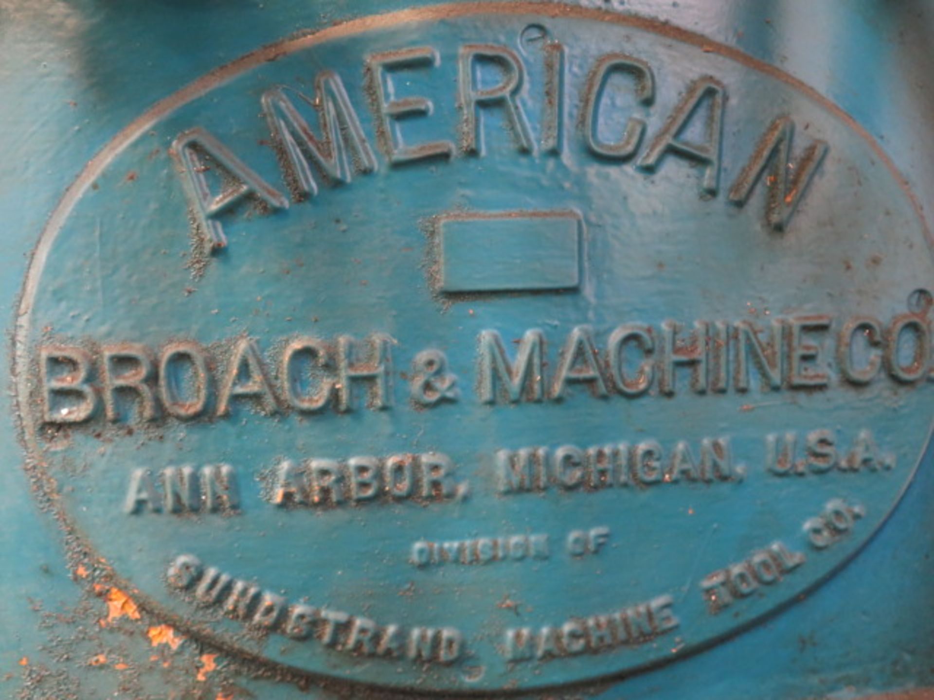 American Broach & Machine mdl. T-4-24 24” Hydraulic Vertical Broaching Machine s/n 3875 w/ 4-Ton - Image 5 of 5