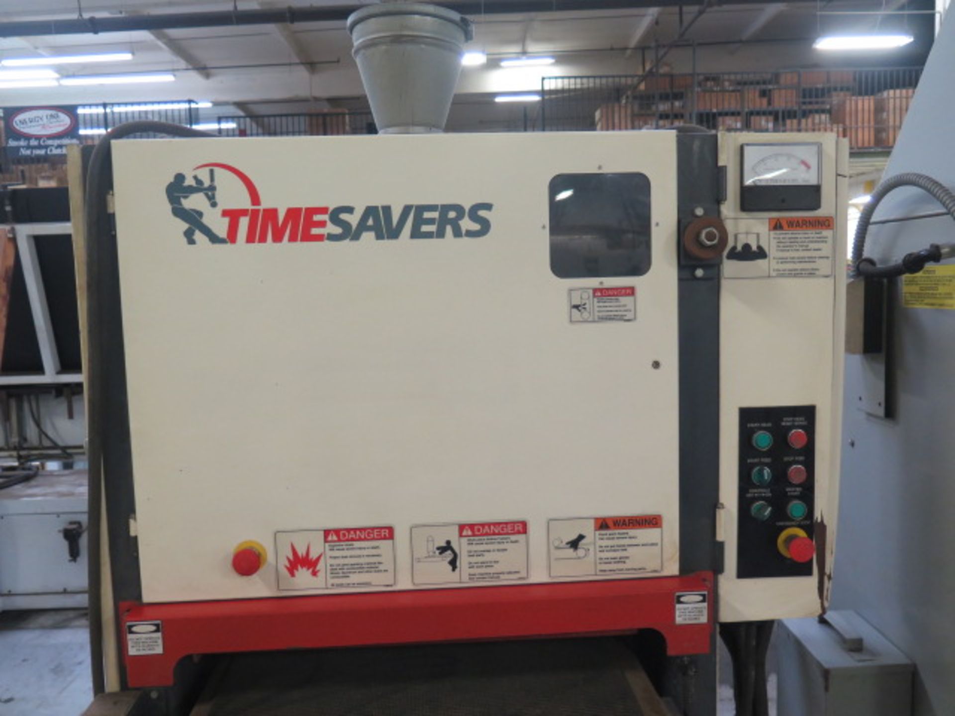 Timesavers mdl. 1211-12-0 12” Belt Grainer s/n 29913 w/ Cat mdl. C-5 Water-Filtered Dust Collector - Image 4 of 9