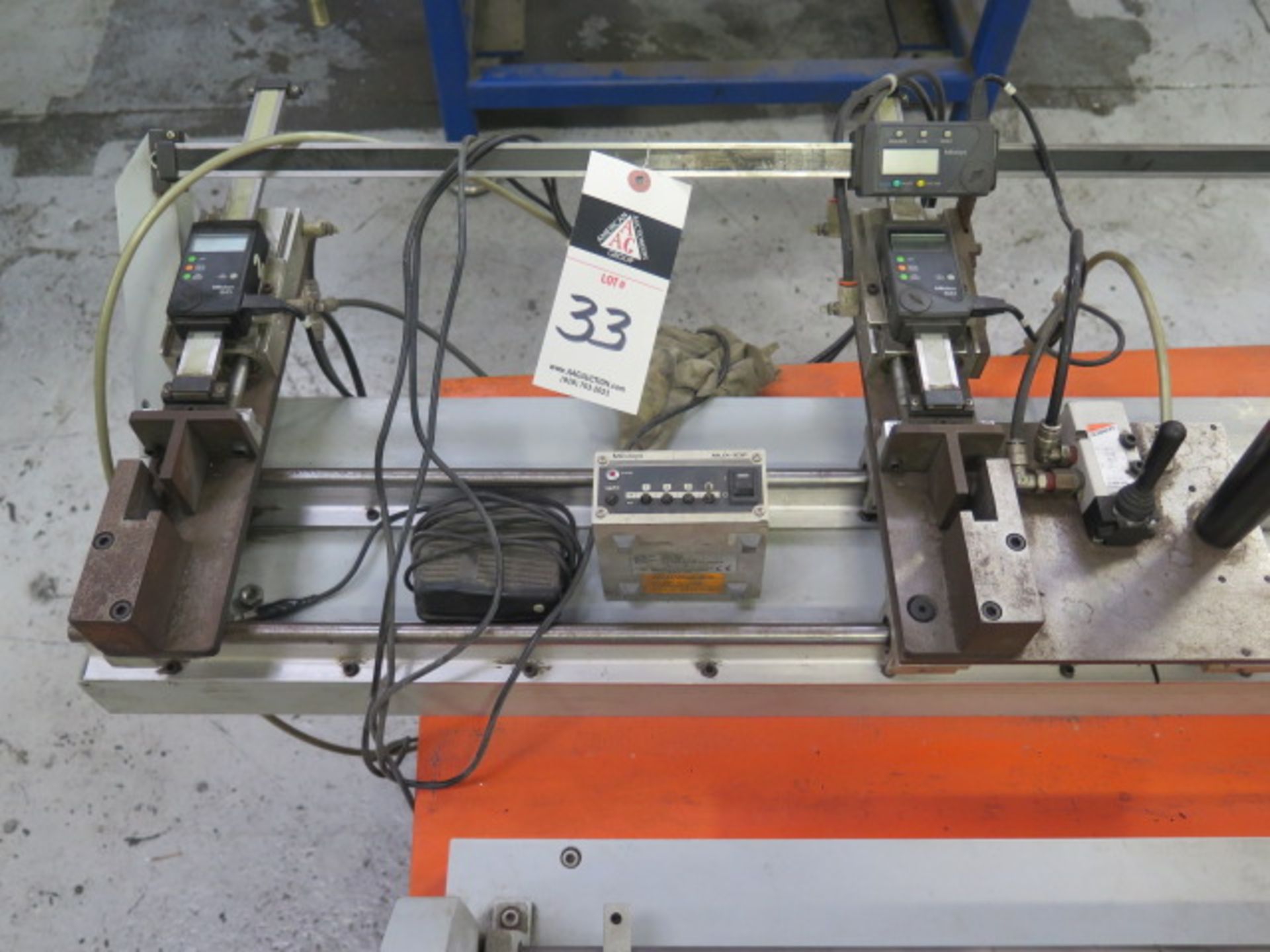 Custom Inspection Fixture w/ Mitutoyo Digital Scales and Pneumatic Clamping - Image 3 of 4