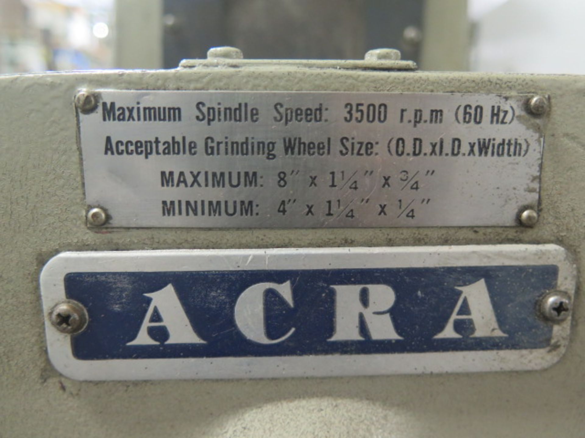 Acra Kong Kuang mdl. RS-612 6” x 12” Surface Grinder s/n 612012 w/ Magnetic Chuck - Image 6 of 7