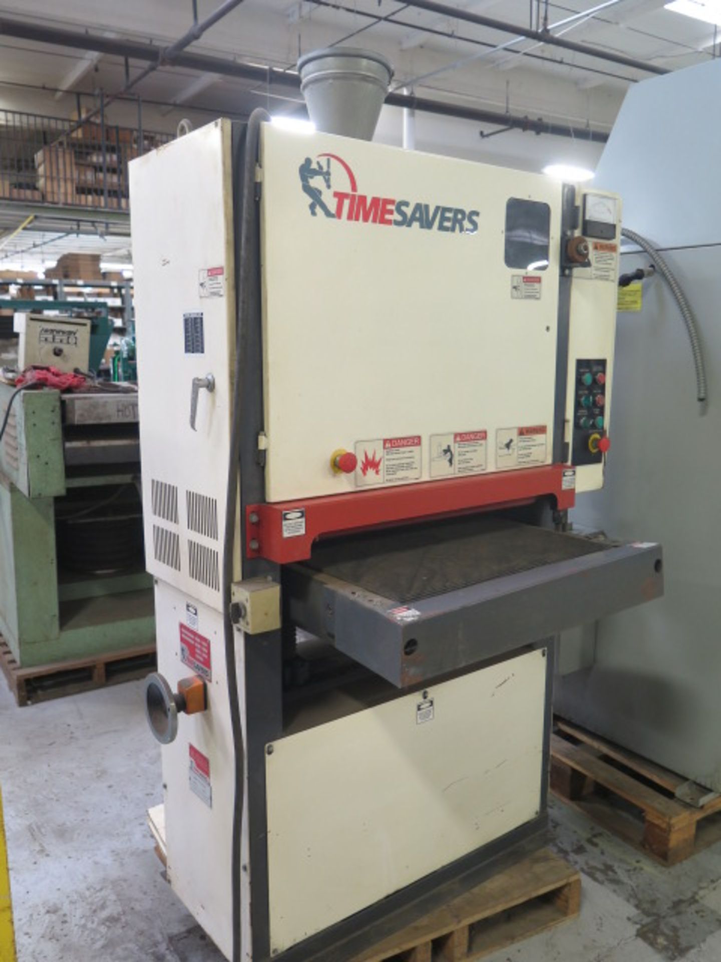 Timesavers mdl. 1211-12-0 12” Belt Grainer s/n 29913 w/ Cat mdl. C-5 Water-Filtered Dust Collector - Image 3 of 9