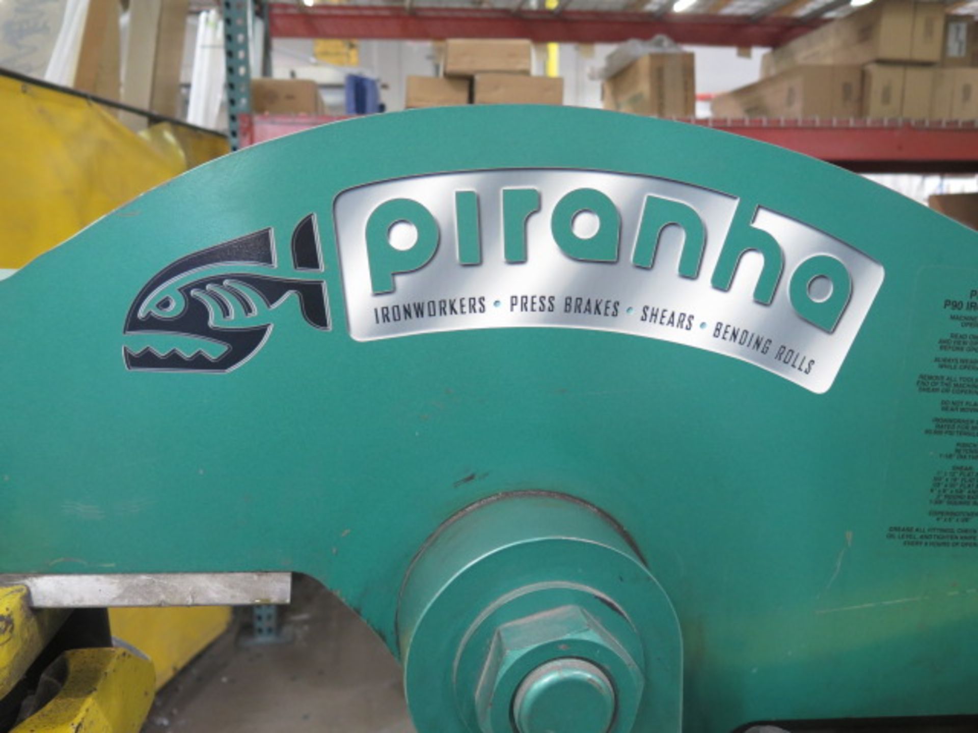 2010 Piranha P-90 90-Ton Iron Worker s/m P90-2012 w/ 1 1/8” thru 1” Punch Cap., 1” x 12” – ¾” x - Image 2 of 16