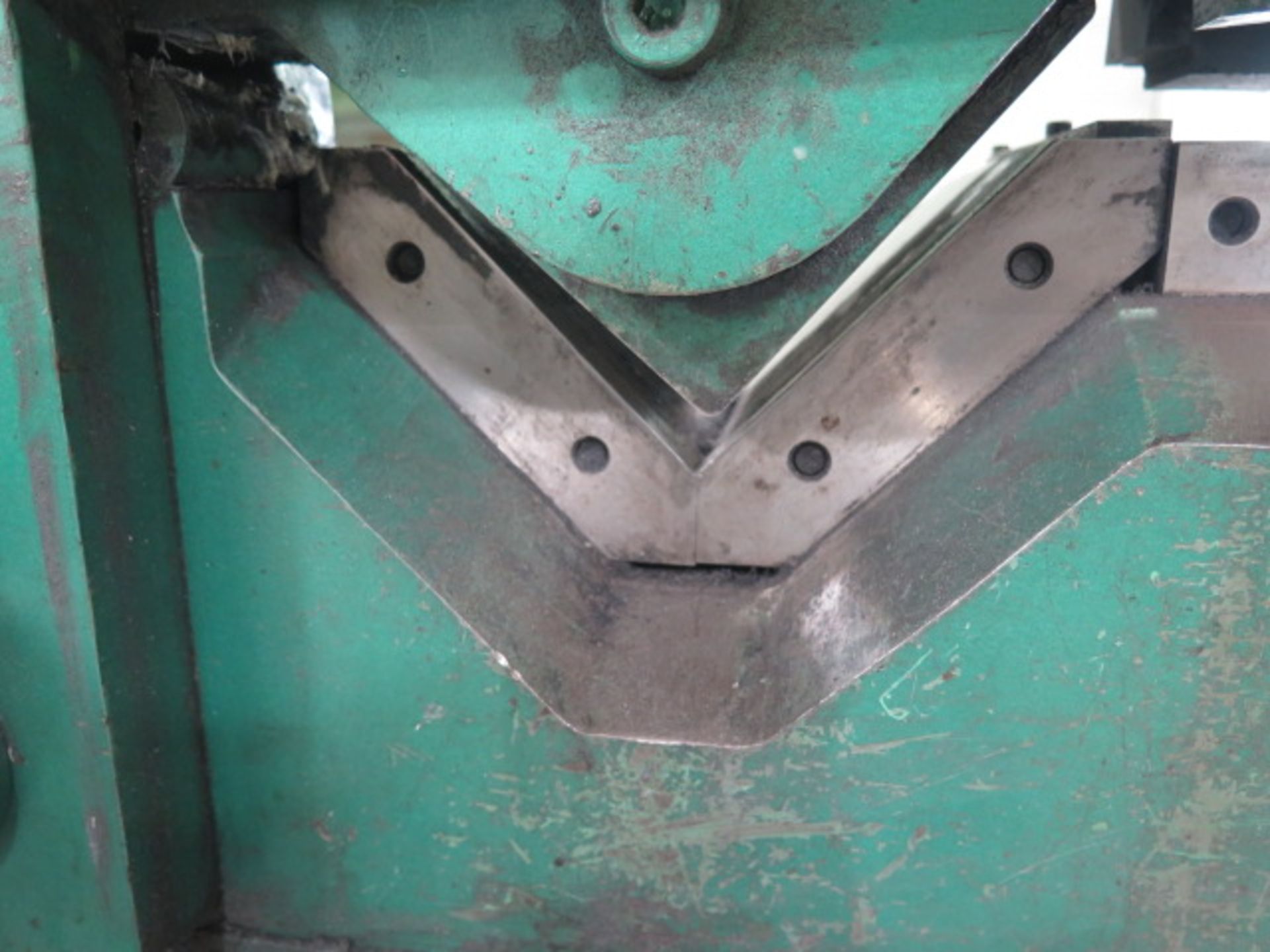 Piranha P50 50-Ton Iron Worker w/ 1 1/16” thru ½” – 13/16” thru ¾” Punch Cap., 1” x 4” – ¾” x 10”, - Image 13 of 16