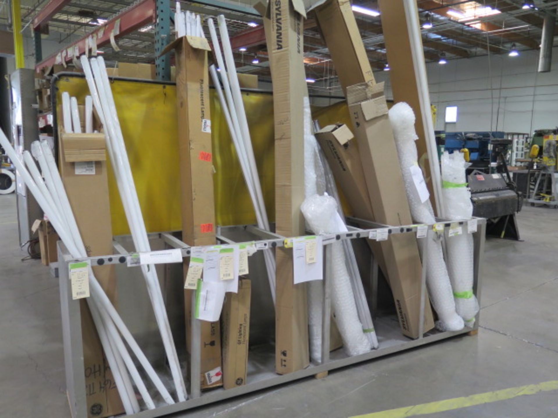 Florescent Lights, Fixtures and Hardware w/ Pallet Rack and Storage Cabinet - Image 9 of 9