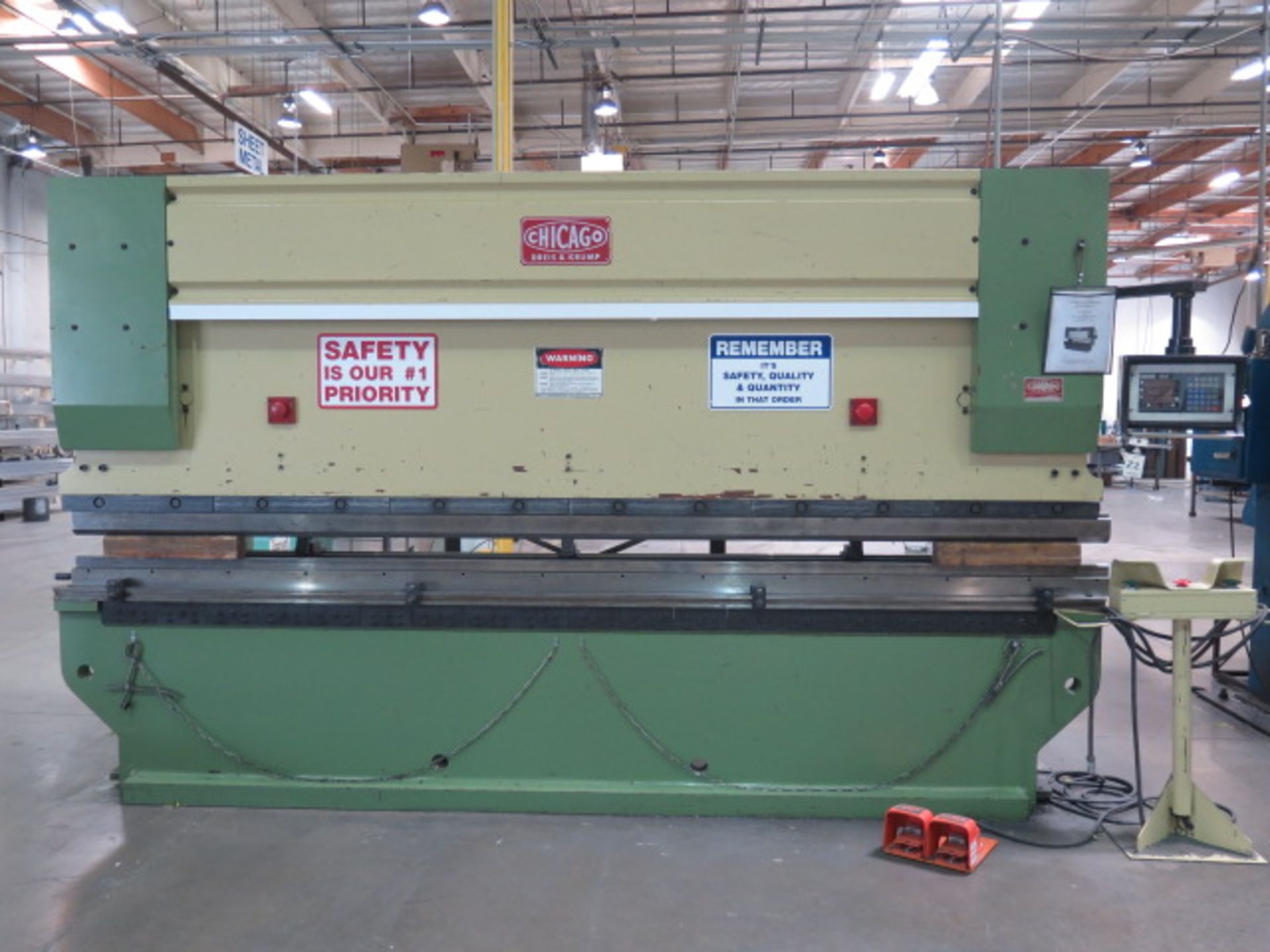 Chicago HPB11040 120 Ton x 13’ CNC Hydraulic Press Brake s/n 324496T w/ Chicago SB-230-A CNC