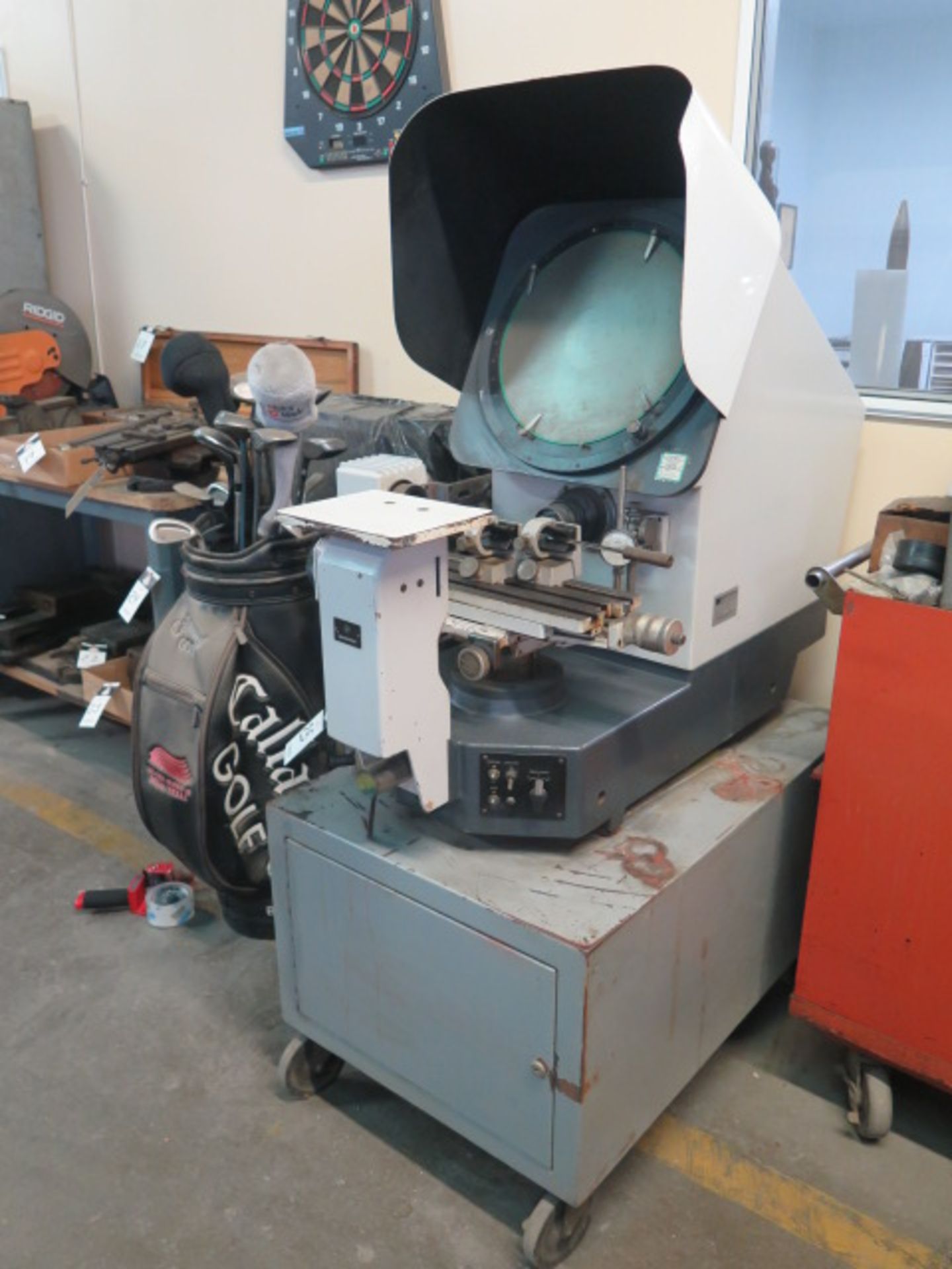 Mitutoyo PH-350 13” Optical Comparator s/n 9020 w/ Micrometer and Dial Indicator Readouts, Surface - Image 2 of 7
