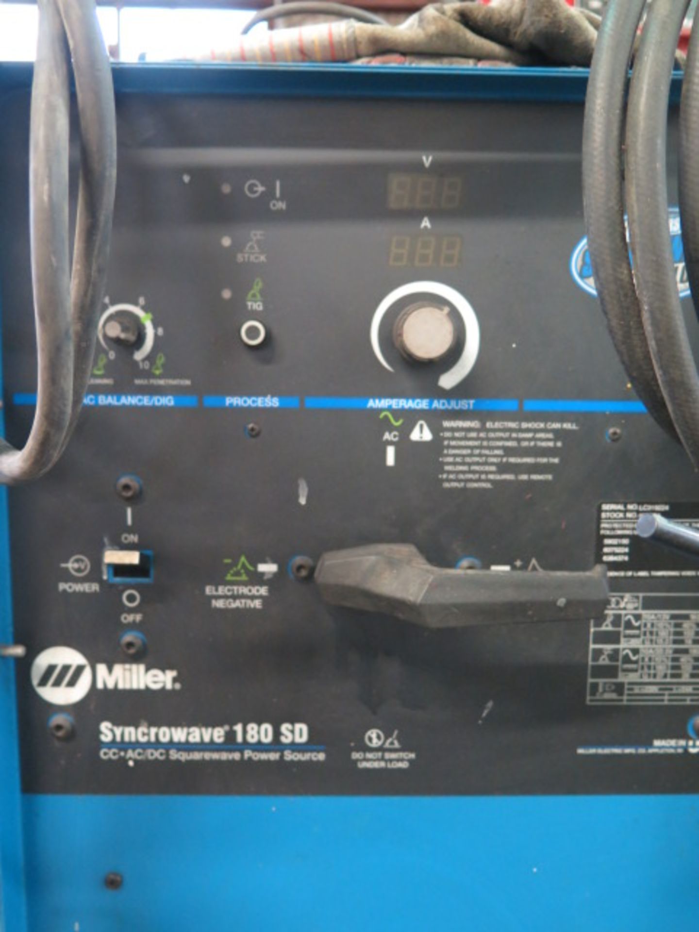 Miller Syncrowave 180SD CC-AC/DC Squarewave Power Source s/n LC319224 - Image 2 of 4
