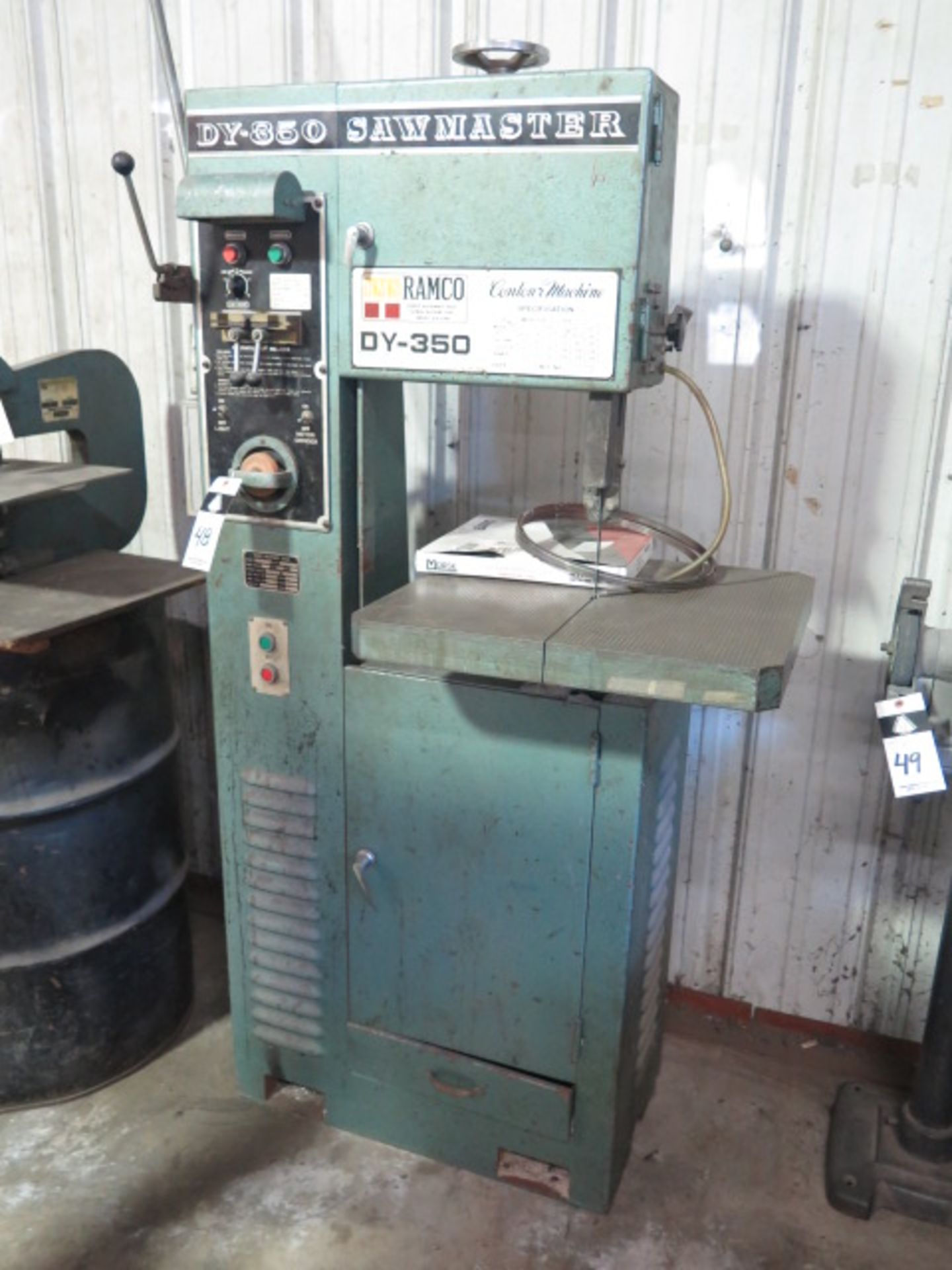 RMS Ramco mdl. DY-350 14” Vertical Band Saw s/n 685158 w/ Blade Welder, 19 ¾” x 21 ¼” Table