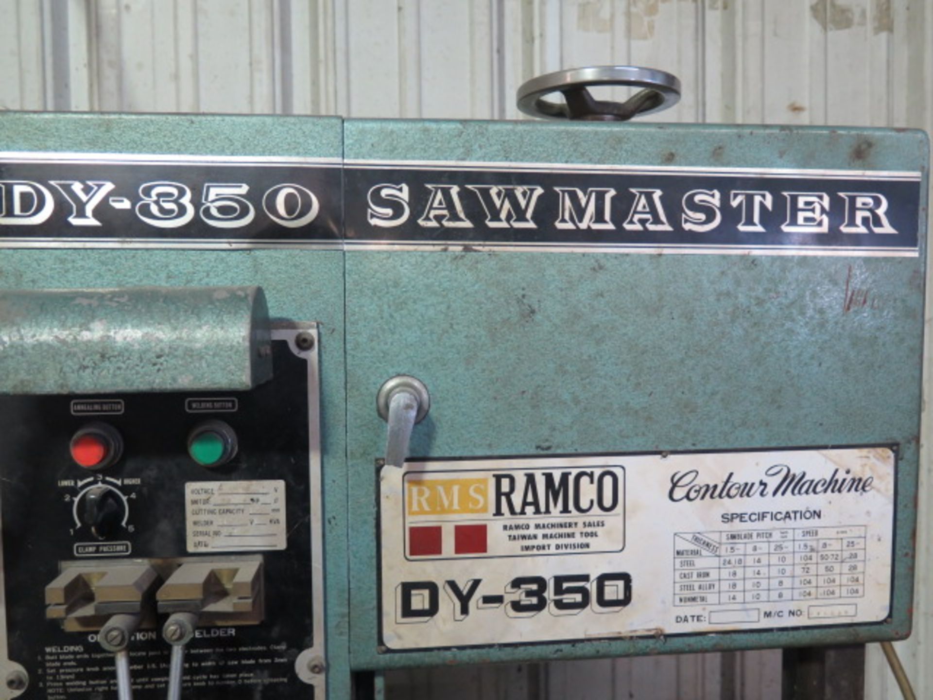 RMS Ramco mdl. DY-350 14” Vertical Band Saw s/n 685158 w/ Blade Welder, 19 ¾” x 21 ¼” Table - Image 4 of 7