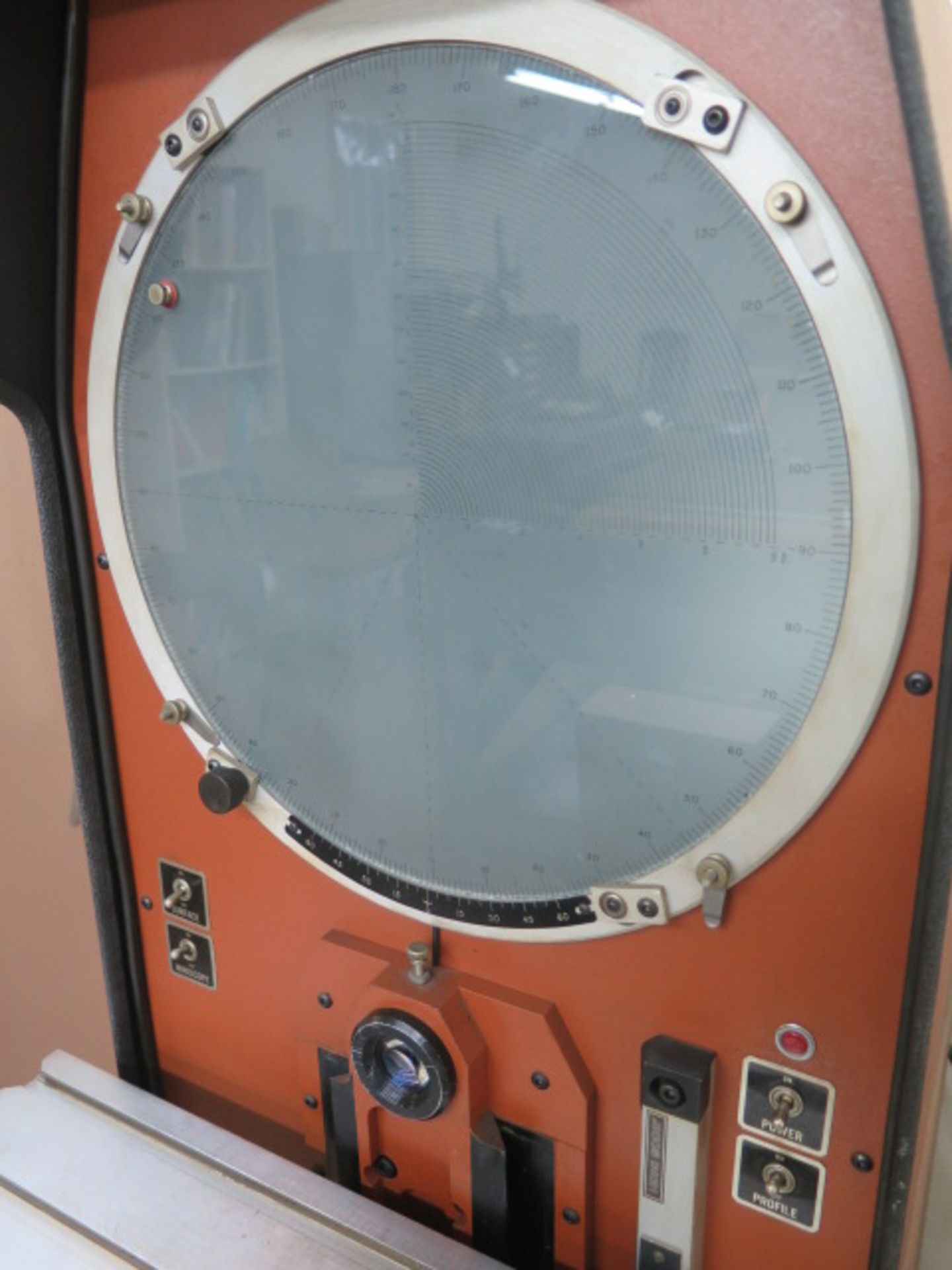 MicroVu mdl. M14 14” Floor Model Optical Comparator s/n 3428 w/ Acu-Rite Master-G DRO, Surface and - Image 4 of 8