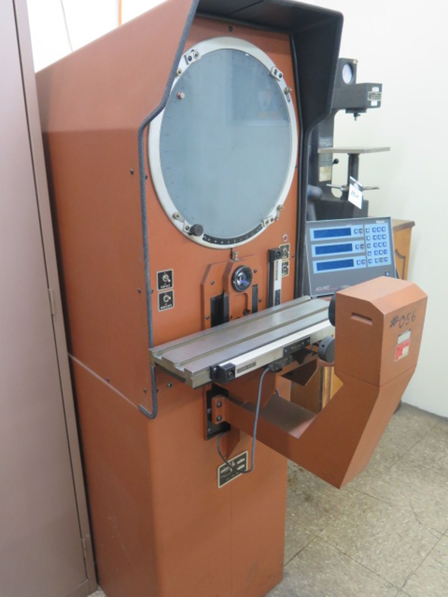 MicroVu mdl. M14 14” Floor Model Optical Comparator s/n 3428 w/ Acu-Rite Master-G DRO, Surface and - Image 2 of 8