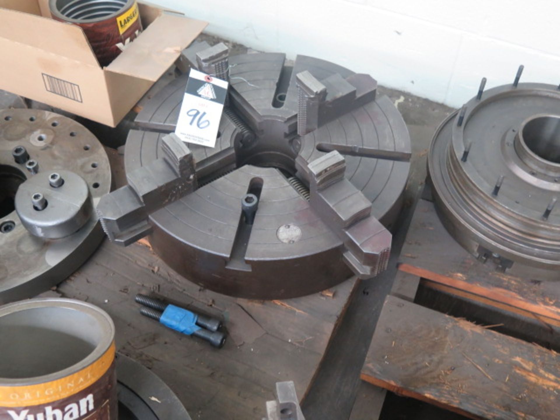 18" 4-Jaw Chuck and Misc Tooling