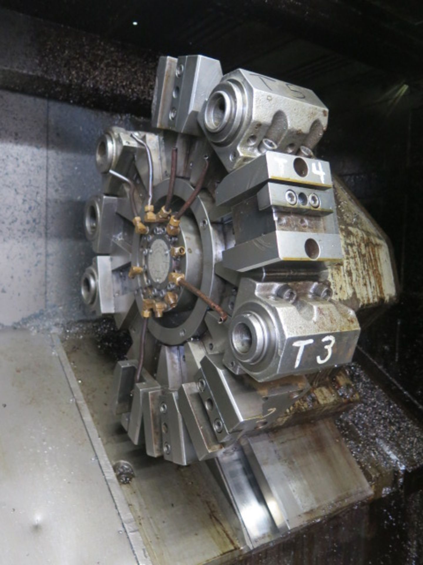 Okuma LC-40 CNC Turning Center s/n 55020155 w/ Okuma Controls, 12-Station Turret, Chip Conveyor, - Image 8 of 17