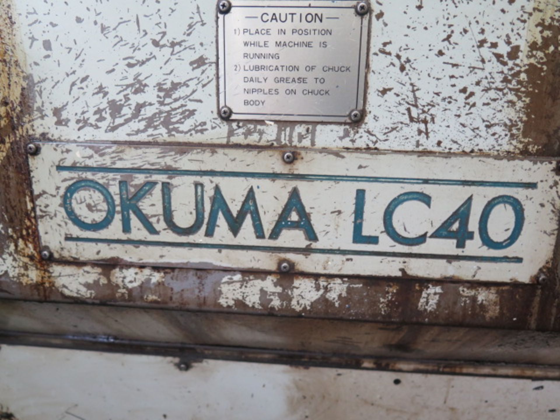 Okuma LC-40 CNC Turning Center s/n 55020155 w/ Okuma Controls, 12-Station Turret, Chip Conveyor, - Image 4 of 17