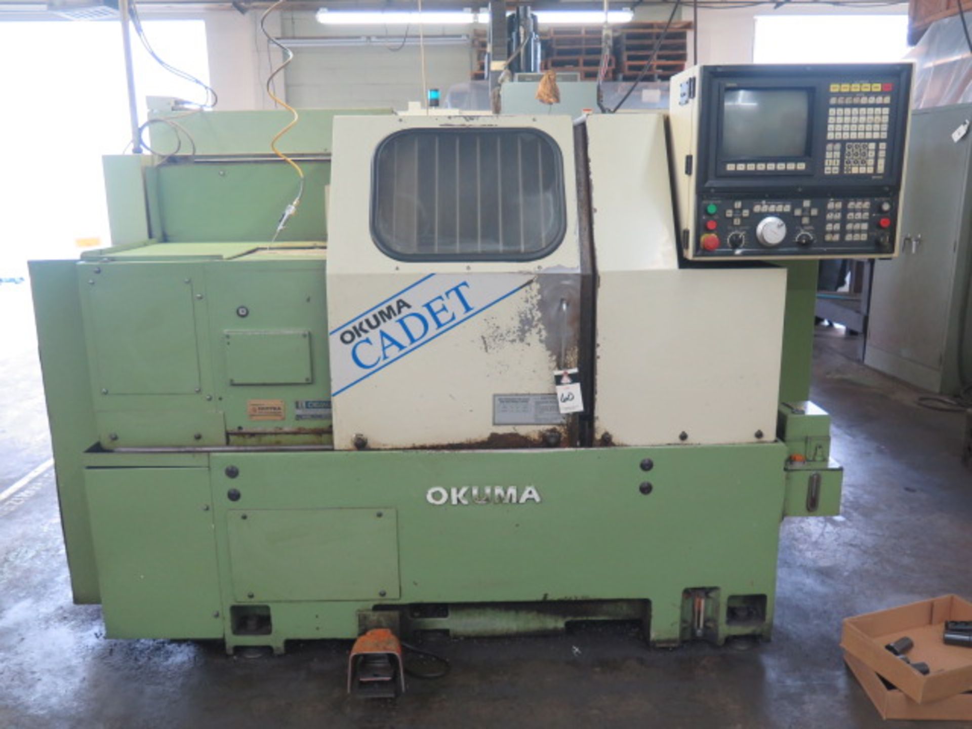 Okuma Cadet Type LNC-8 CNC Turning Center s/n B024 w/ Okuma OSP5020L Controls, 12-Station Turret, 8”