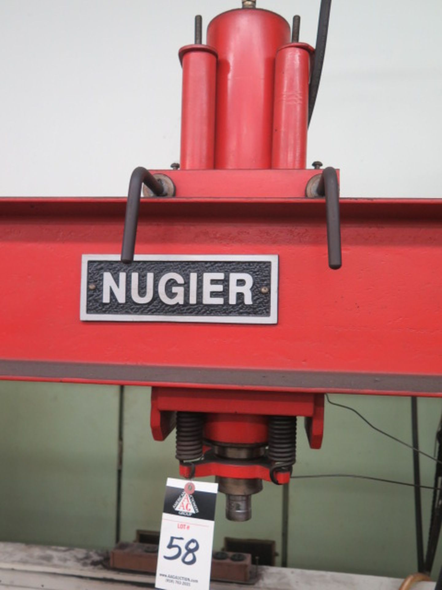 Nugier H40-14 40-Ton Hydraulic H-Frame Press s/n N1960031 w/ Enerpac Electric Hydraulic Unit - Image 3 of 8