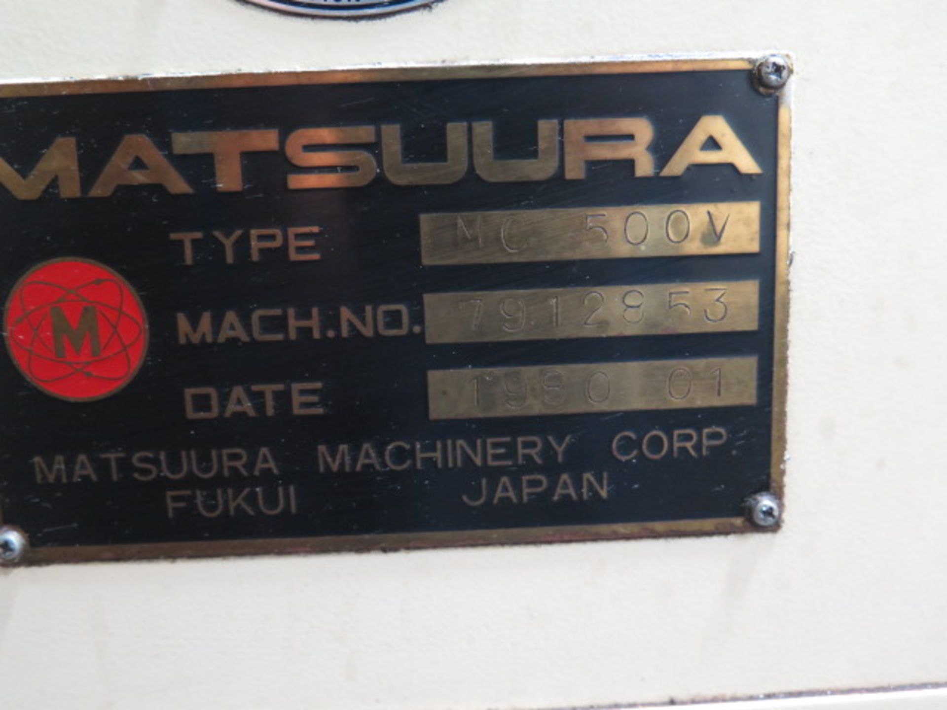 Matsuura “Mini-Master” MC-500V CNC Vertical Machining Center s/n 7912853 w/ Matsuura Yasnac System 5 - Image 11 of 12