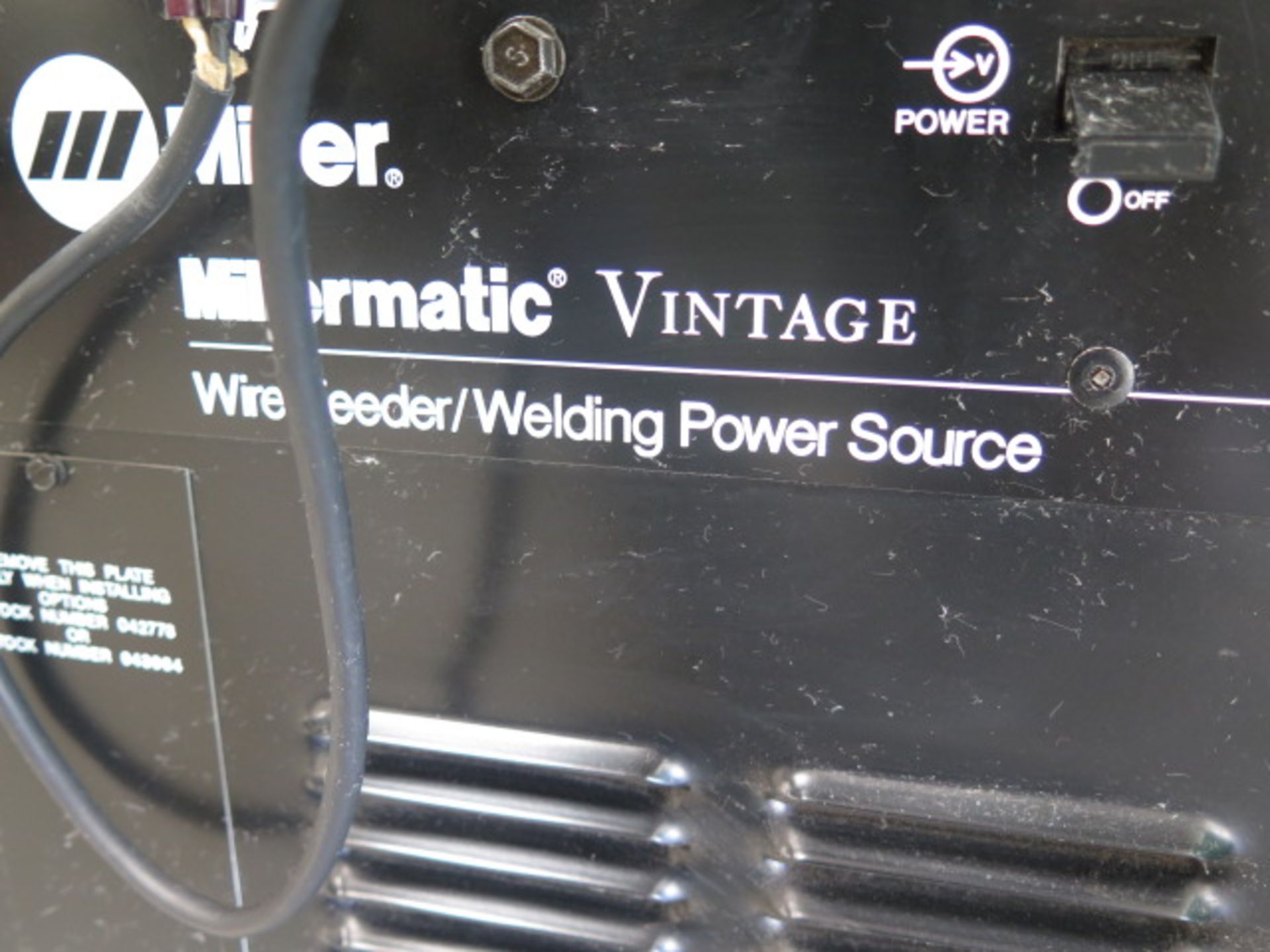 Miller Millermatic Vintage 200 Amp CV-DC Arc Welding Power Source and Wire Feeder s/n KF846664 w/ - Image 3 of 3