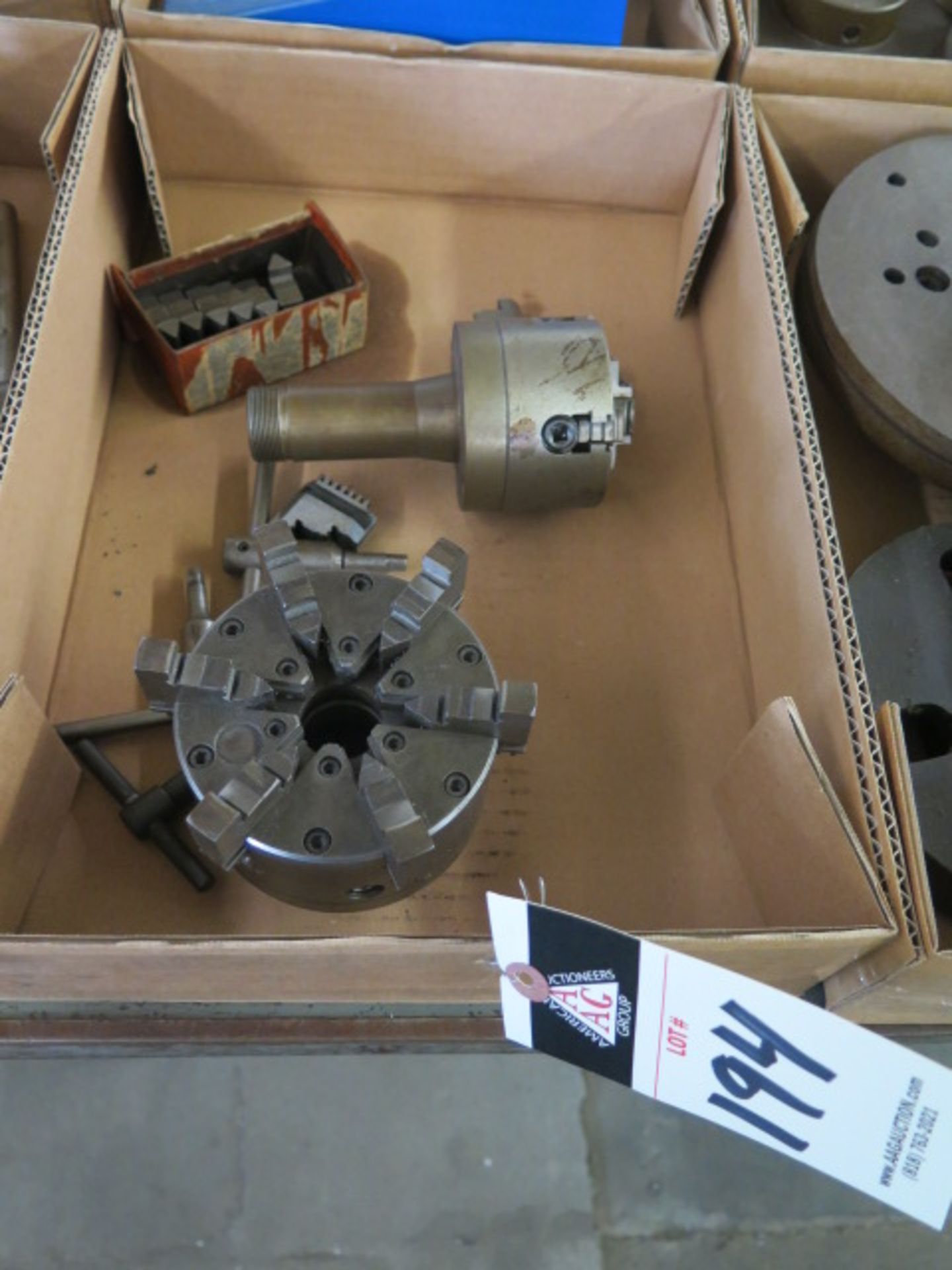 4" 6-Jaw Chuck and 3" 4-Jaw Chuck