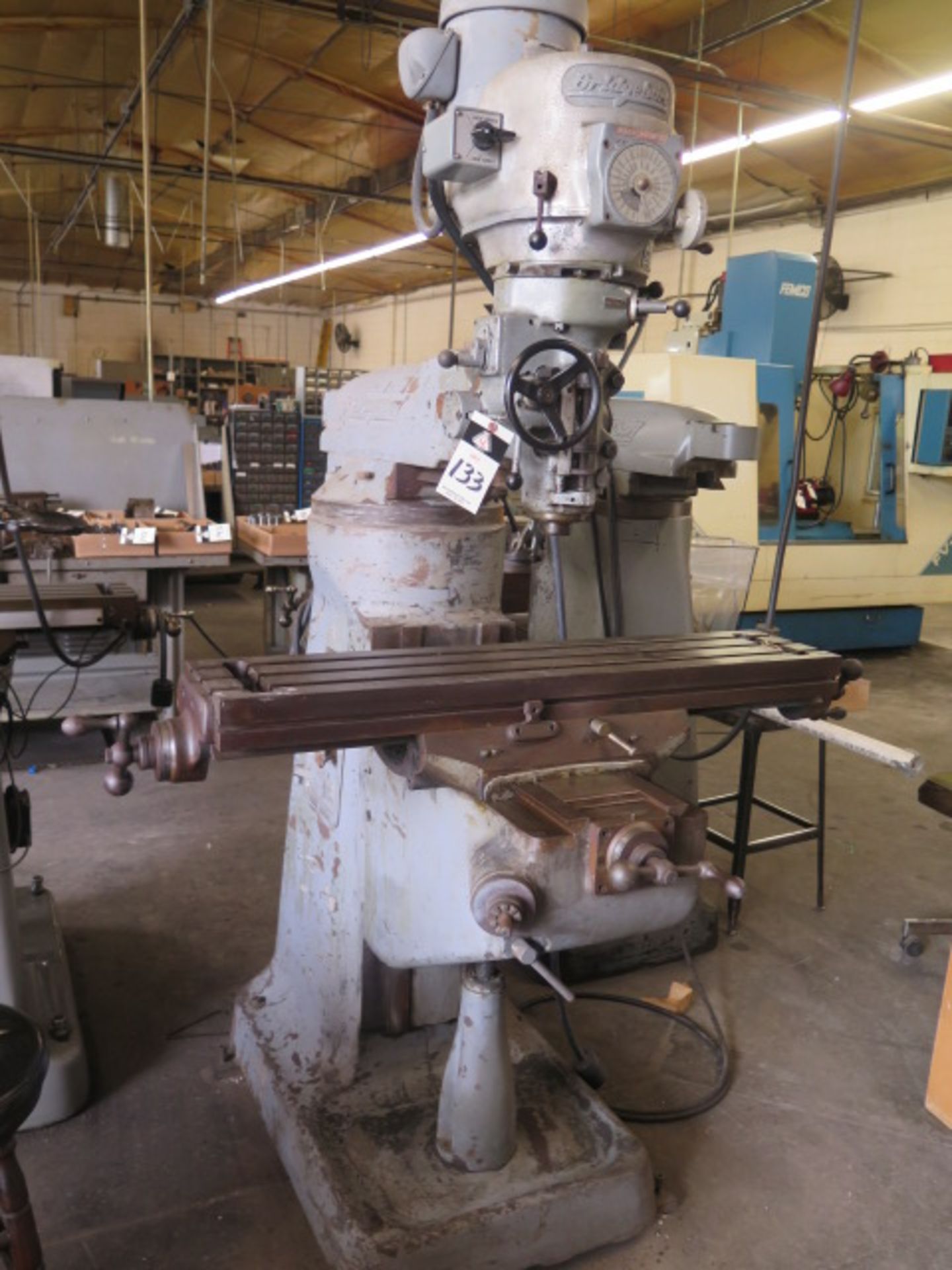 Bridgeport Vertical Mill s/n 116767 w/ 1.5Hp Motor, 60-4200 Dial Change RPM, 9” x 42” Table - Image 2 of 6