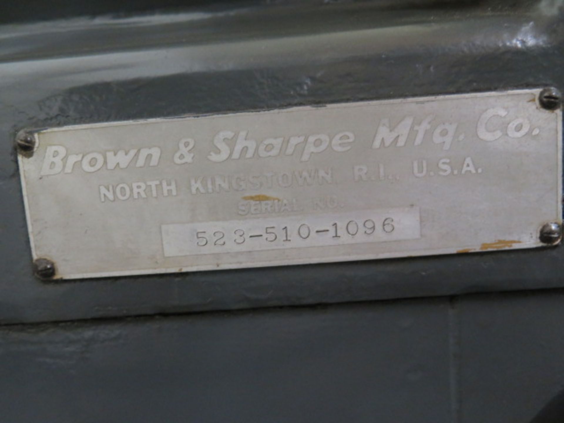 Brown & Sharpe mdl. 510 5” x 10” Surface Grinder s/n 523-510-1096 - Image 7 of 7