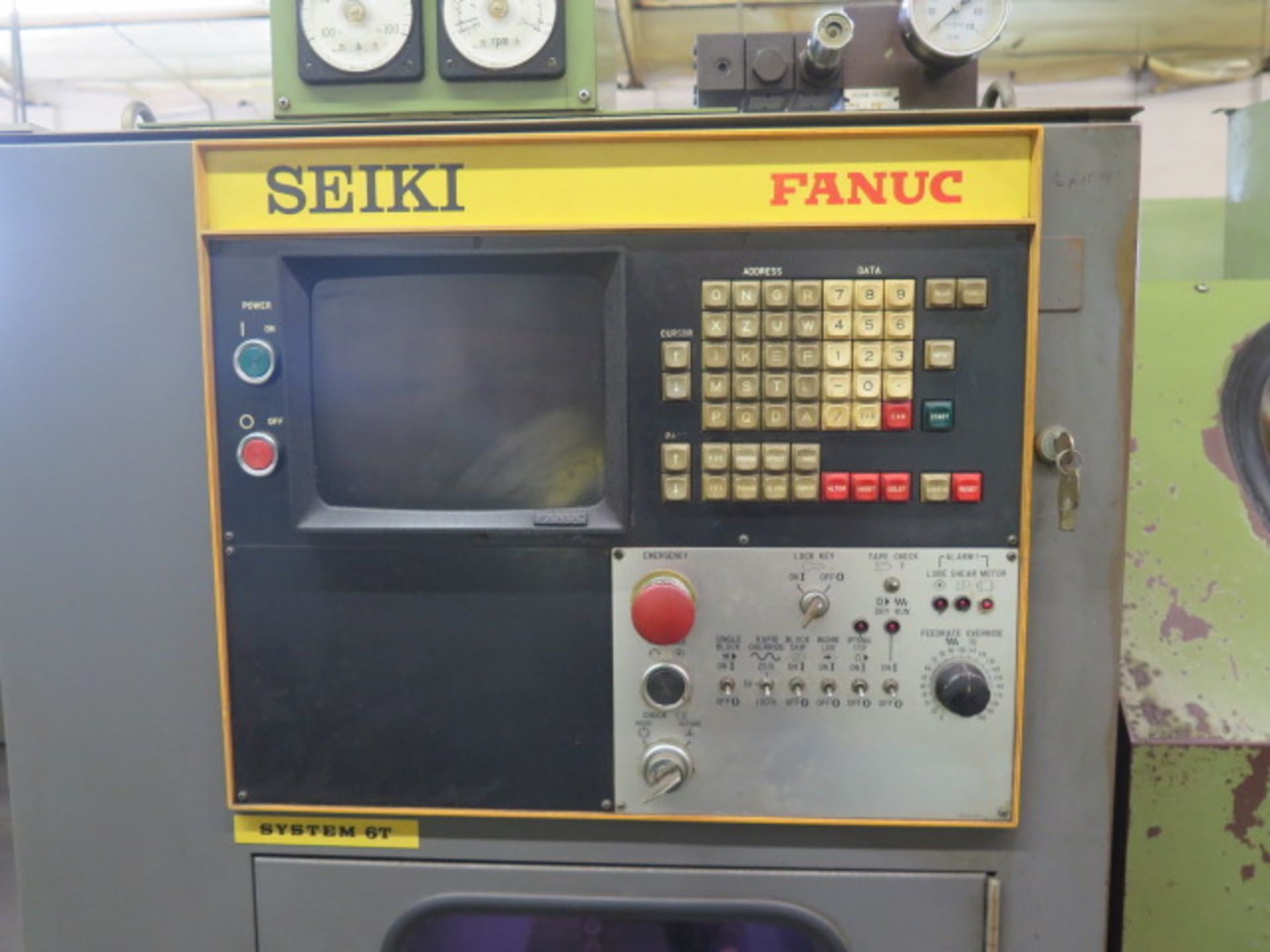 Hitachi Seiki 4NE-600 CNC Turning Center s/n NE-41405 w/ Fanuc System 6T Controls, 12-Station - Image 7 of 11