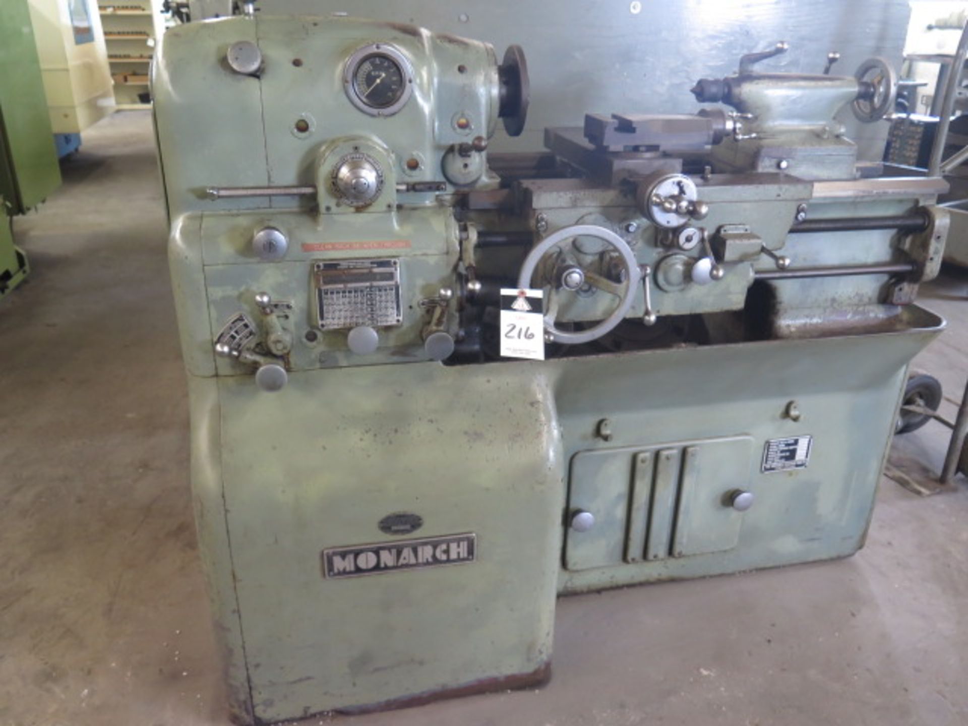 Monarch mdl. 10EE 12 ½” x 20” Tool Room Lathe s/n 28905 w/ 2500 Max RPM, Dial RPM Gage, Inch - Image 2 of 9