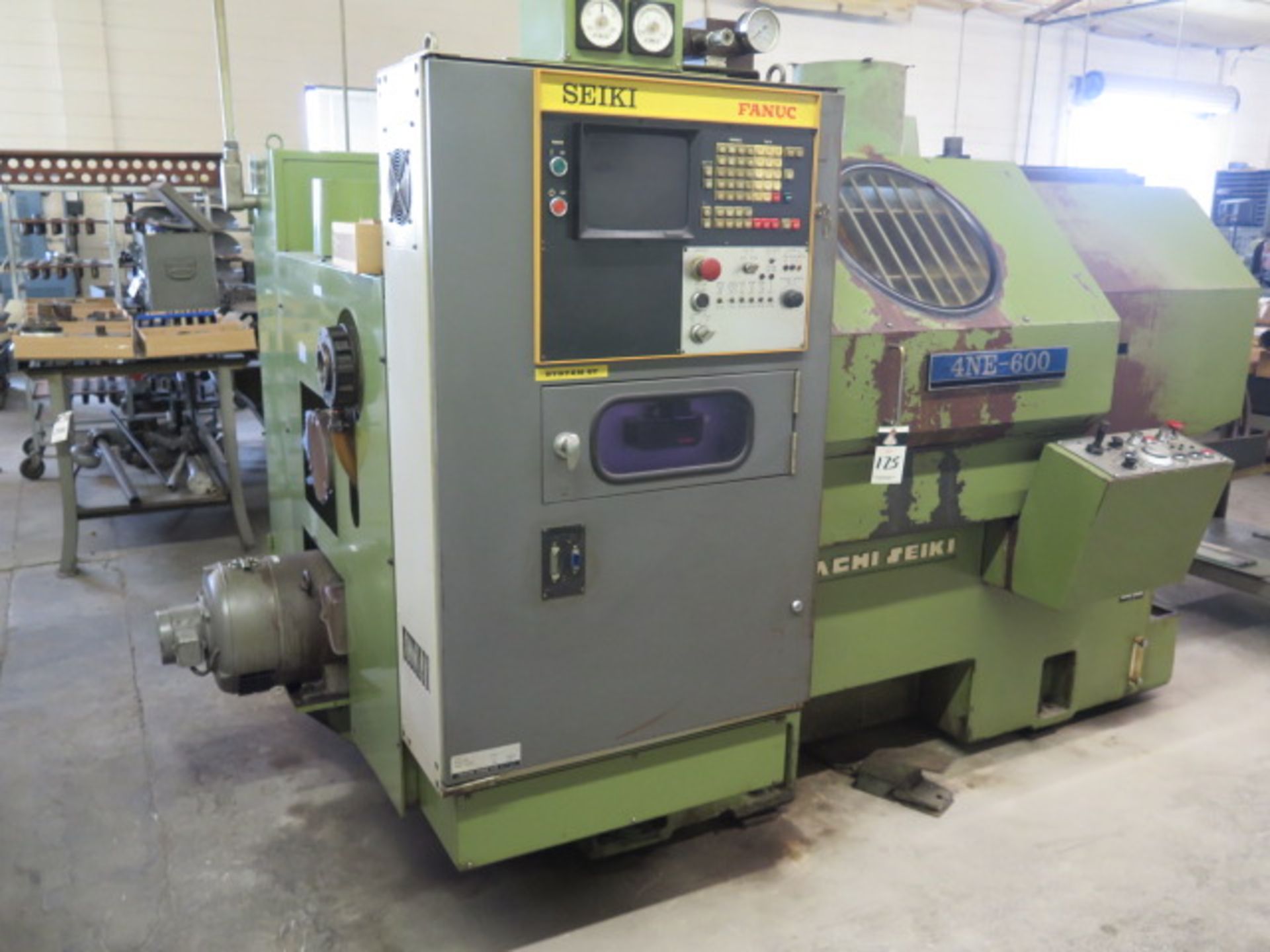 Hitachi Seiki 4NE-600 CNC Turning Center s/n NE-41405 w/ Fanuc System 6T Controls, 12-Station - Image 2 of 11