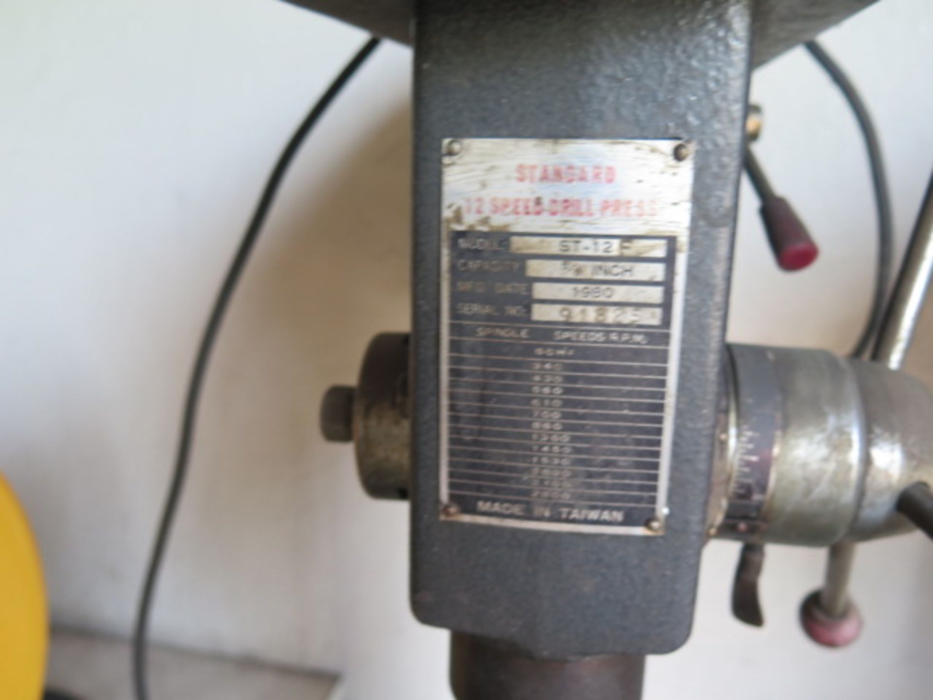 Standard 12-Speed Pedestal Drill Press - Image 3 of 3