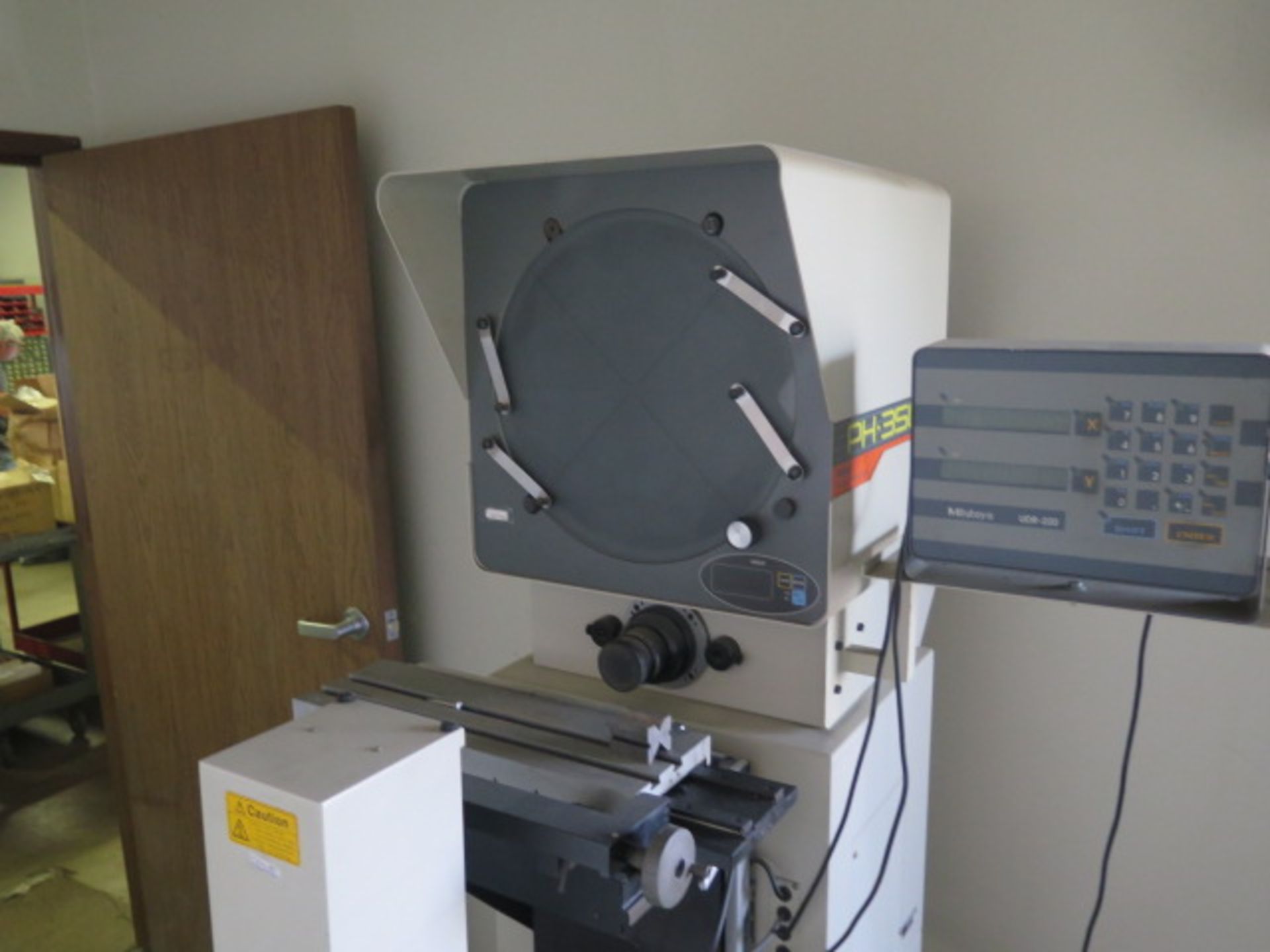 Mitutoyo PH-3500 14” Optical Comparator s/n 750161 w/ Mitutoyo UDR-220 Programmable DRO, Digital - Image 2 of 7