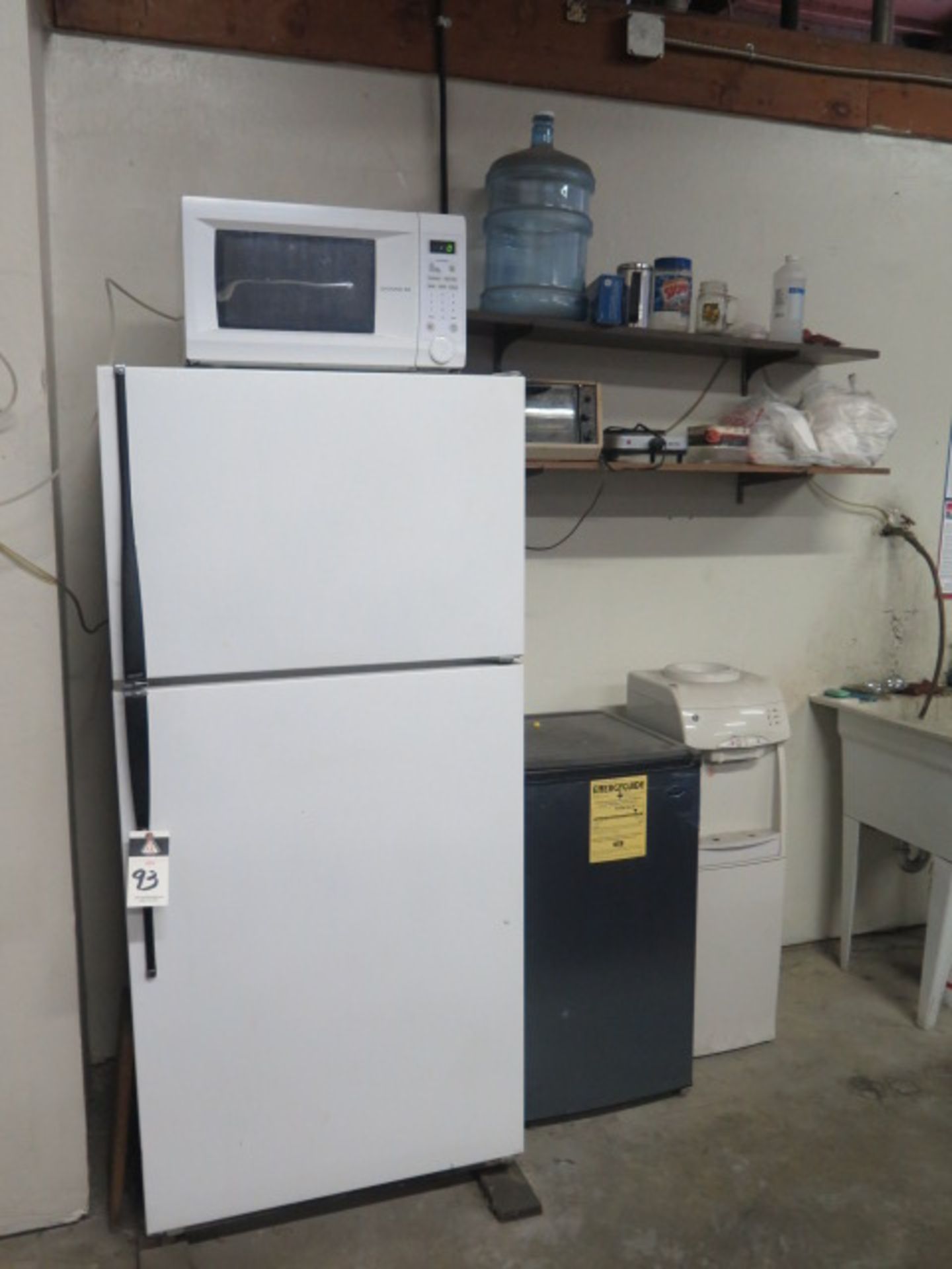 Refrigerators (2), Microwave and Water Cooler