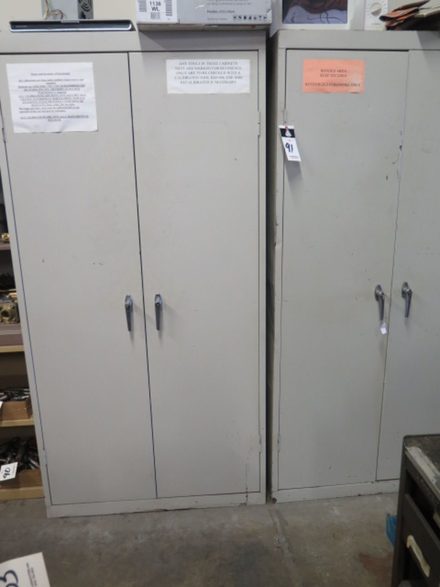 Storage Cabinets (2) w/ Misc