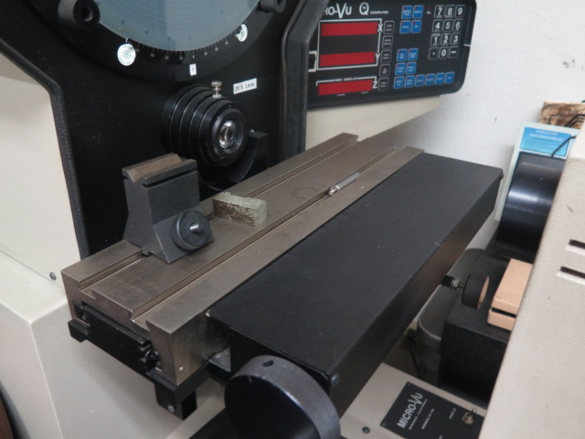 MicroVu mdl. H-14 14” Floor Model Optical Comparator s/n 3500 w/ MicroVu Q16 Programmable DRO, - Image 5 of 9
